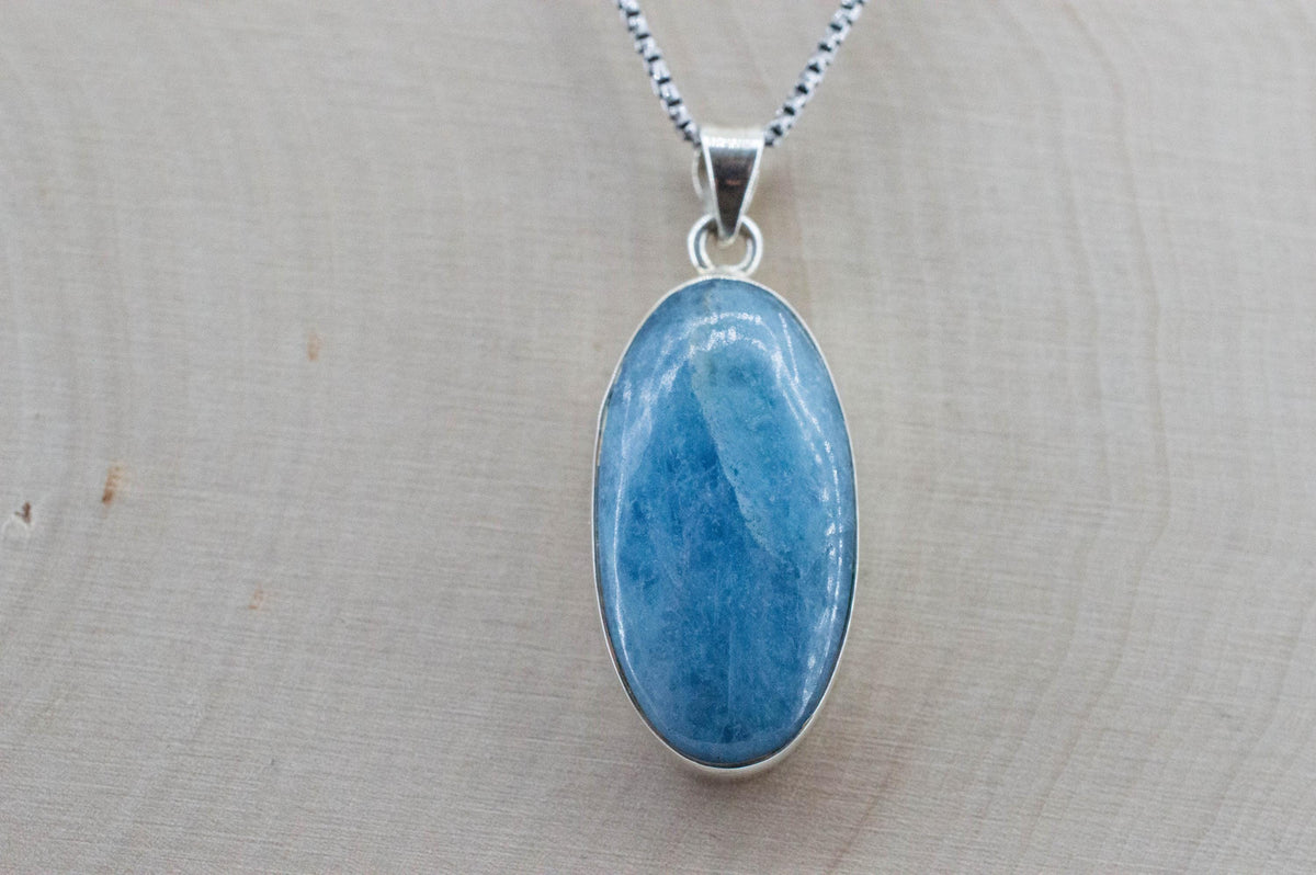 Aquamarine Pendant; Natural Untreated Brazil Aquamarine; 16.265cts
