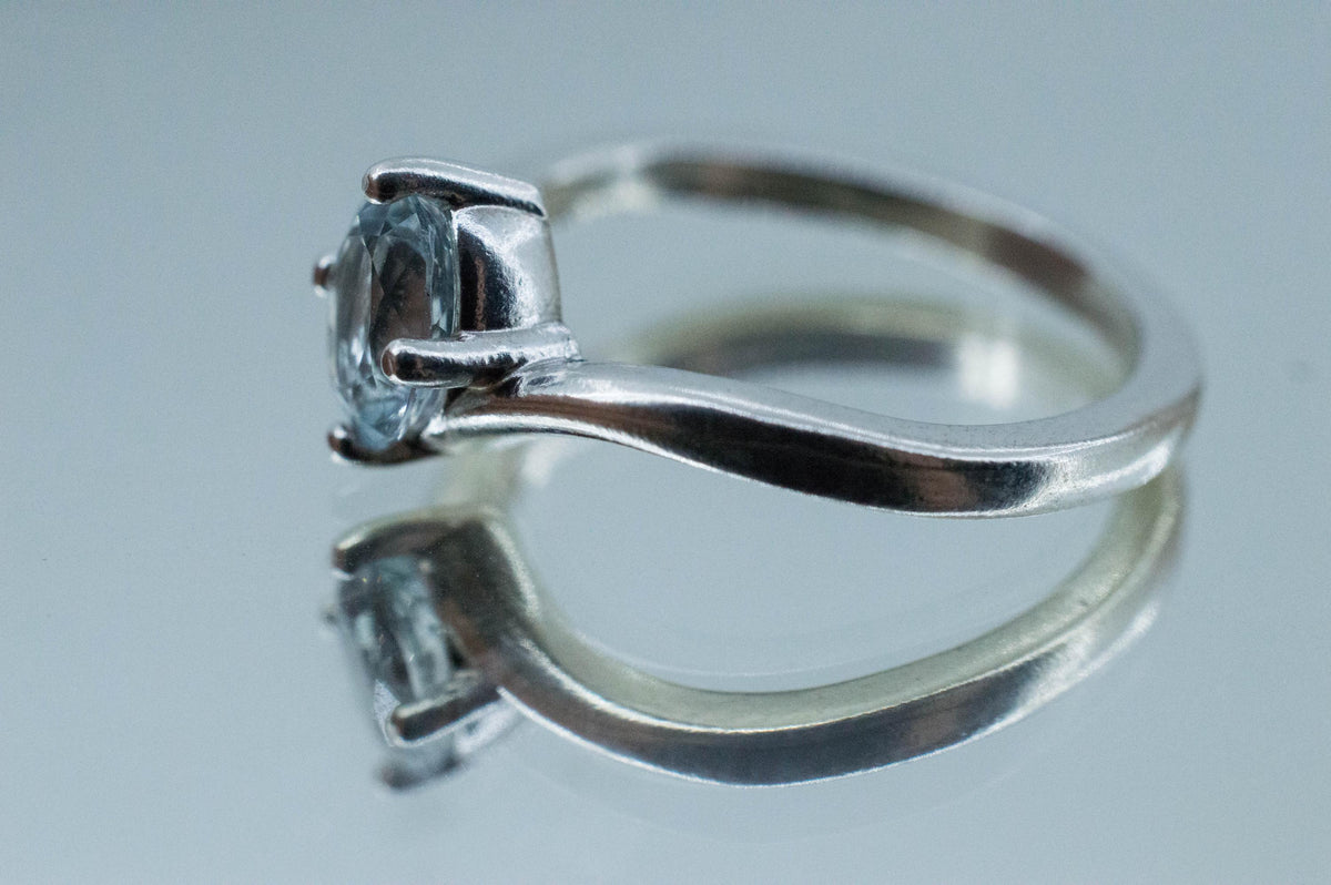 Aquamarine Ring, Natural Untreated Brazil Aquamarine; 0.735cts