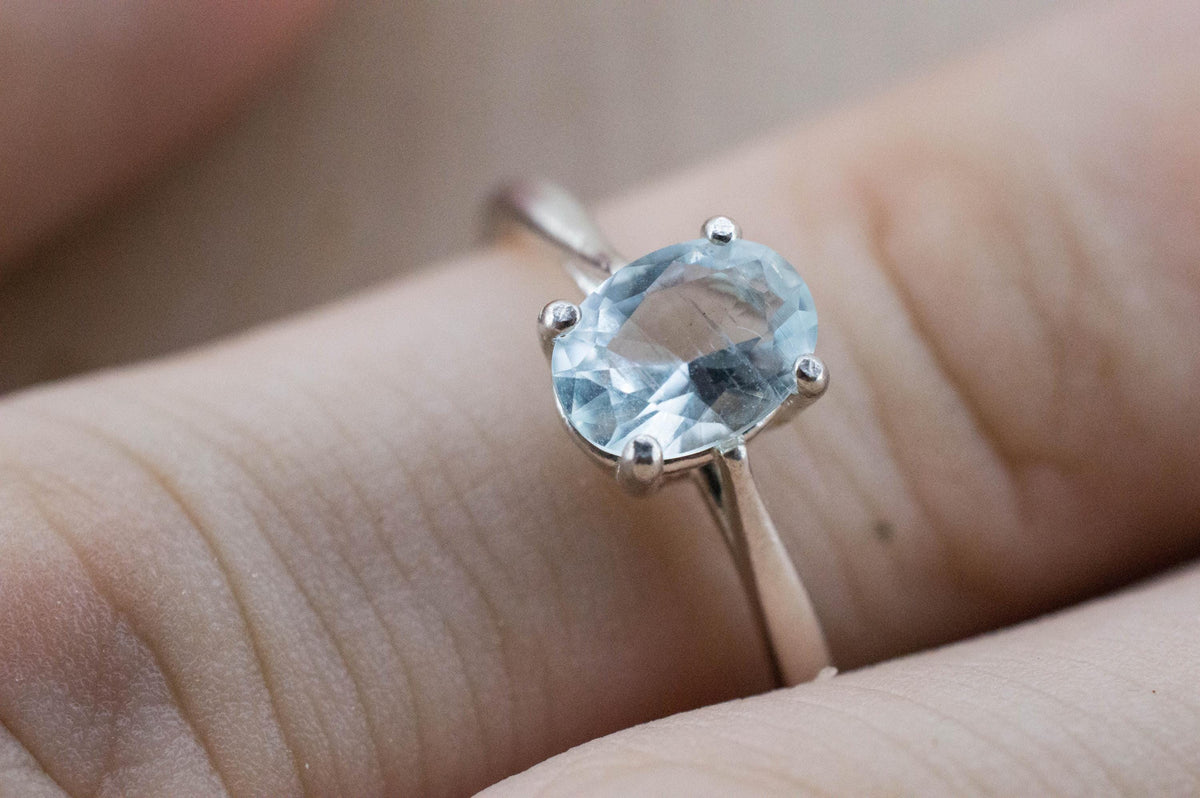 Aquamarine Ring, Natural Untreated Brazil Aquamarine; 0.825cts