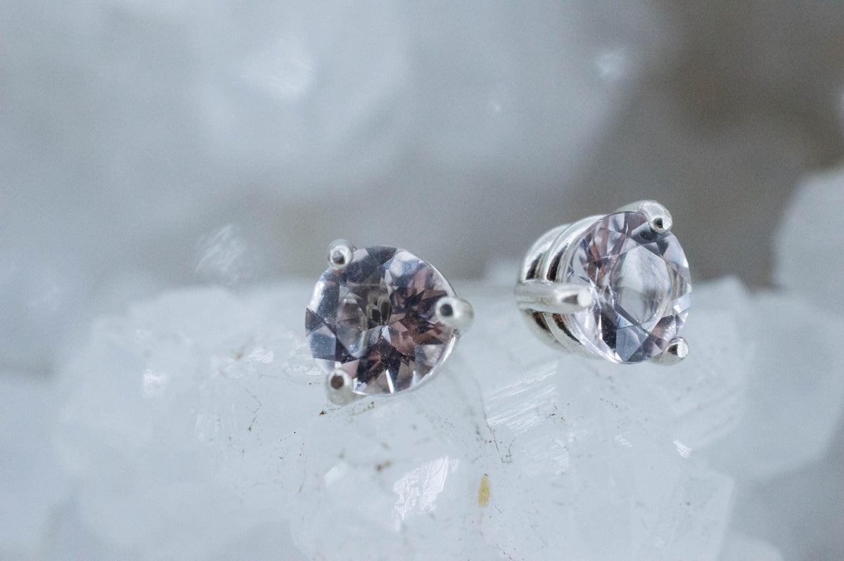 Morganite Earrings; Natural Untreated Brazil Pink Beryl; 1.360cts