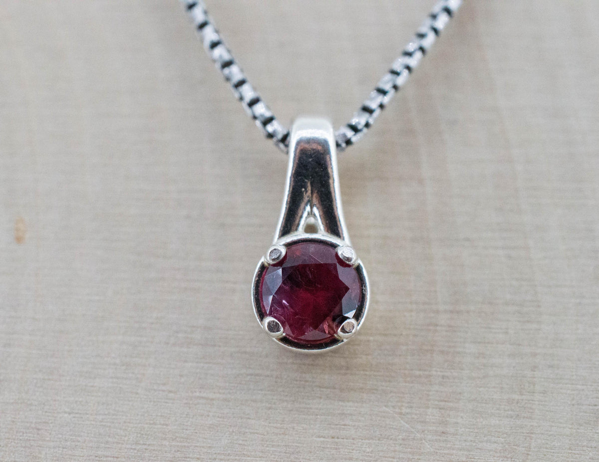 Winza Ruby Sapphire Pendant; Natural Untreated Tanzania Ruby; 0.680cts - Mark Oliver Gems