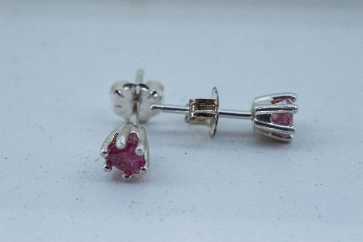 Winza Ruby Sapphire Earrings; Natural Untreated Tanzania Ruby; 0.580cts - Mark Oliver Gems