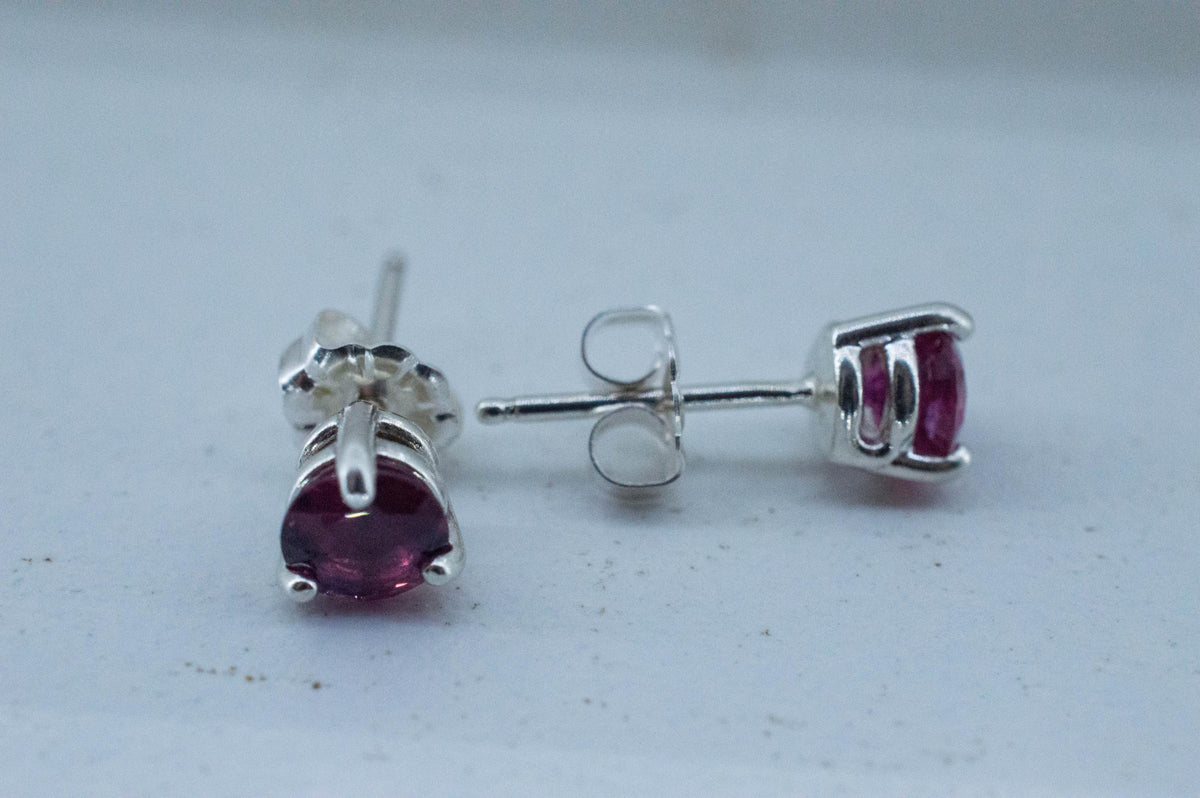 Winza Ruby Sapphire Earrings; Natural Untreated Tanzania Ruby; 1.180cts - Mark Oliver Gems