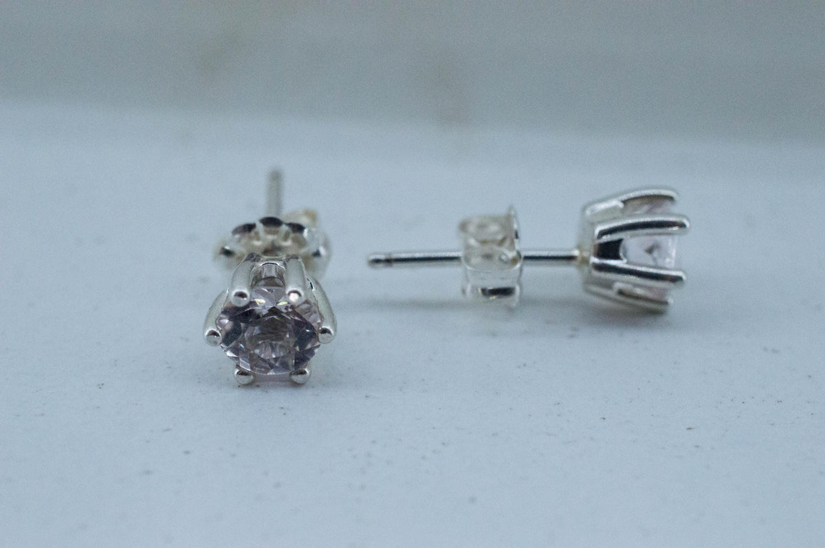 Morganite Earrings; Natural Untreated Brazil Pink Beryl; 0.905cts - Mark Oliver Gems