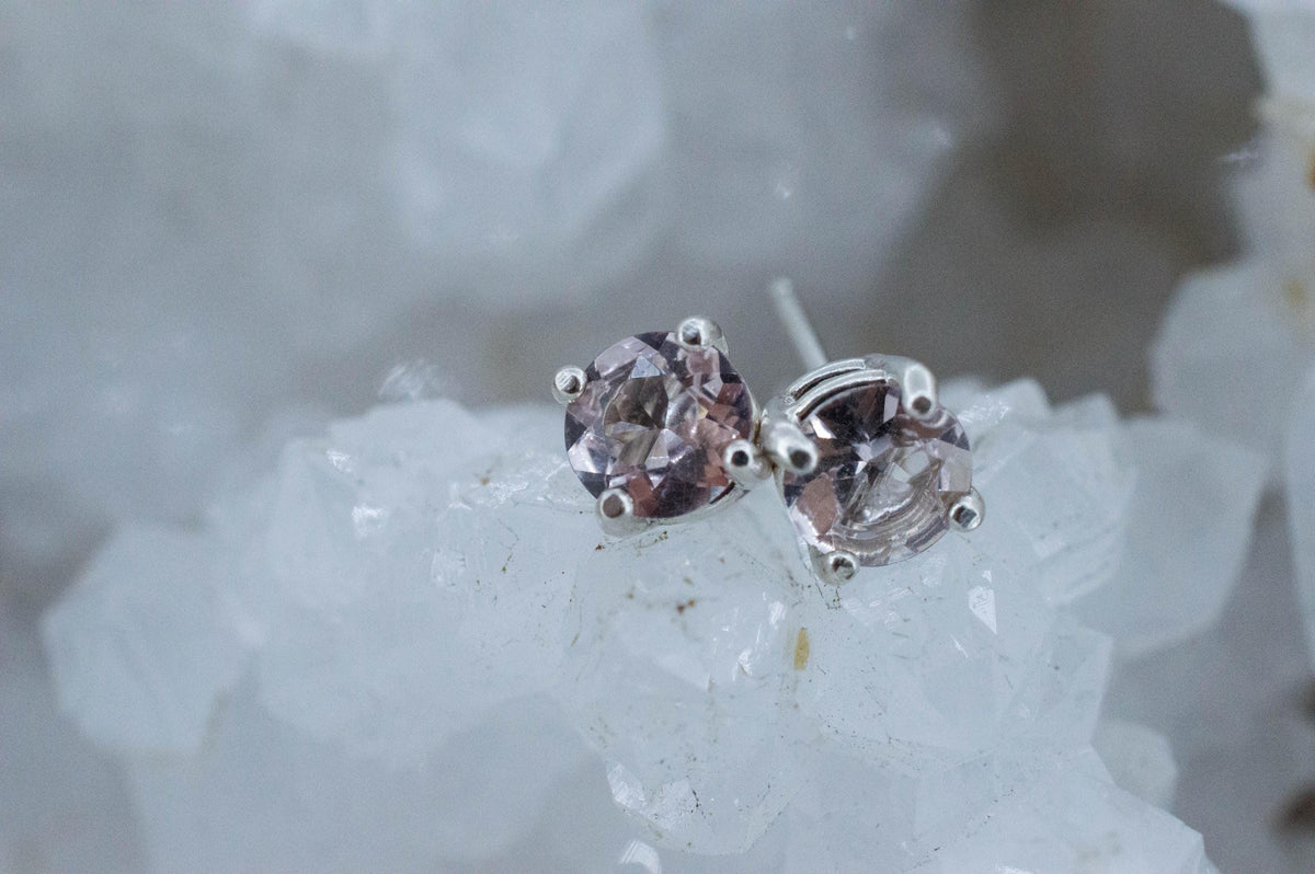 Morganite Earrings; Natural Untreated Brazil Pink Beryl; 1.095cts