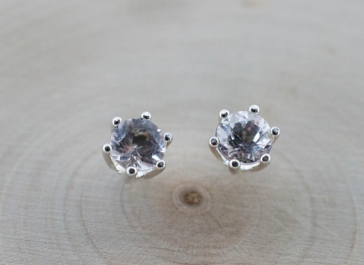 Morganite Earrings; Natural Untreated Brazil Pink Beryl; 1.100cts - Mark Oliver Gems