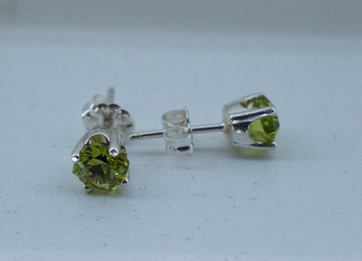 Peridot Earrings; Natural Untreated Arizona Peridot; 1.520cts