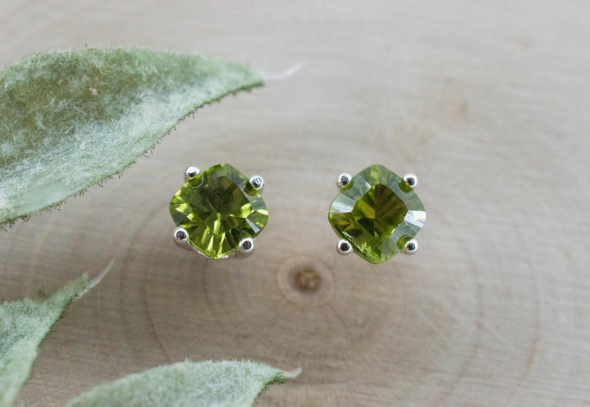 Peridot Earrings; Natural Untreated Arizona Peridot; 1.520cts