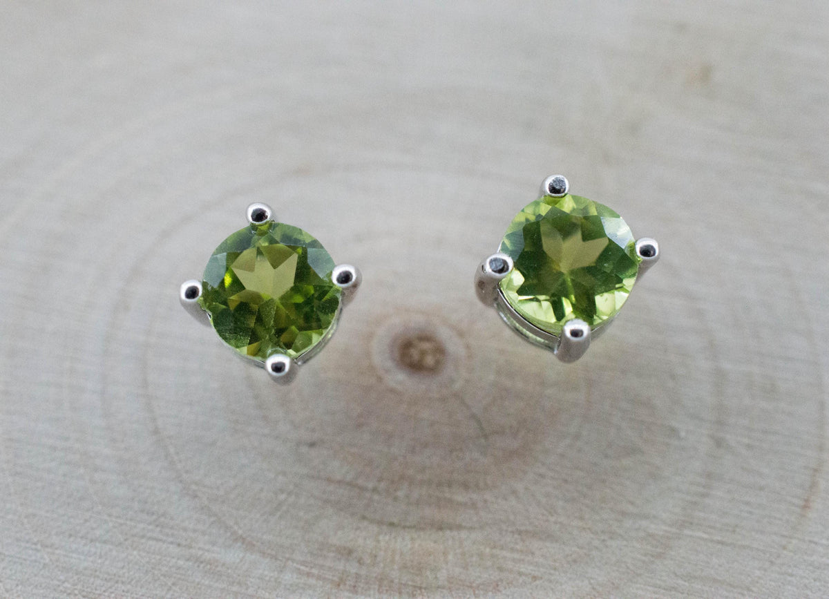 Peridot Earrings; Natural Untreated Arizona Peridot; 1.525cts