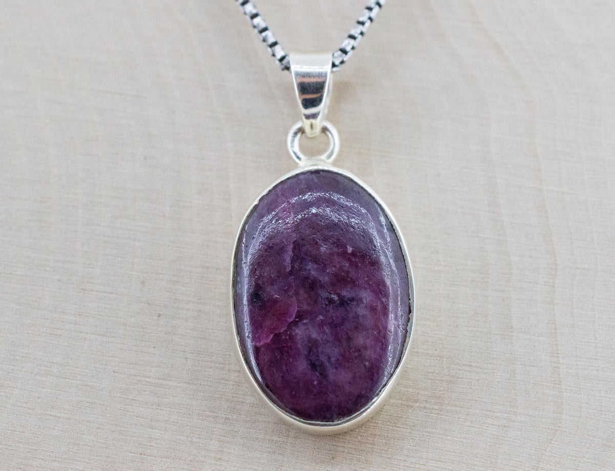 Ruby Pendant; Natural Untreated Tanzania Ruby; 9.850cts - Mark Oliver Gems