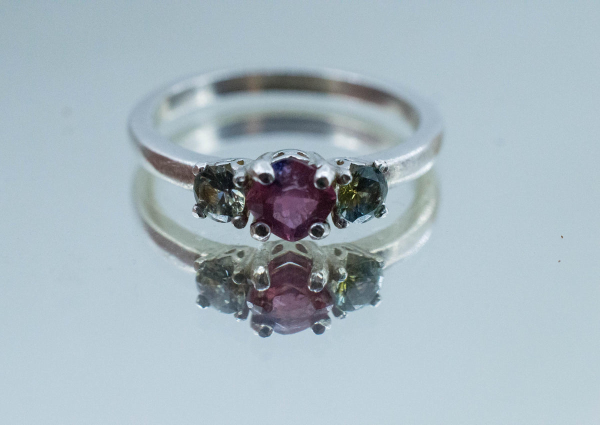 Winza Ruby Sapphire Ring; Natural Untreated Tanzania Ruby and Montana Sapphires - Mark Oliver Gems