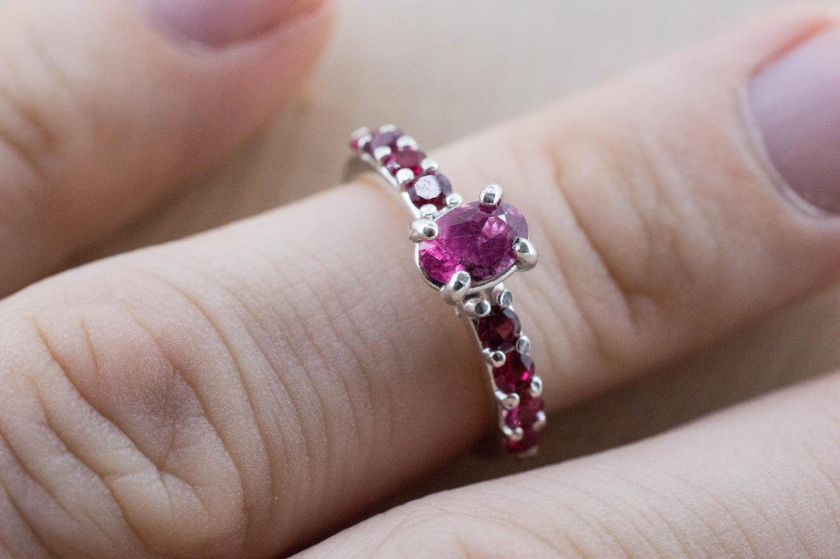 Winza Ruby Sapphire Ring; Natural Untreated Tanzania Ruby and Burma Jedi Spinel