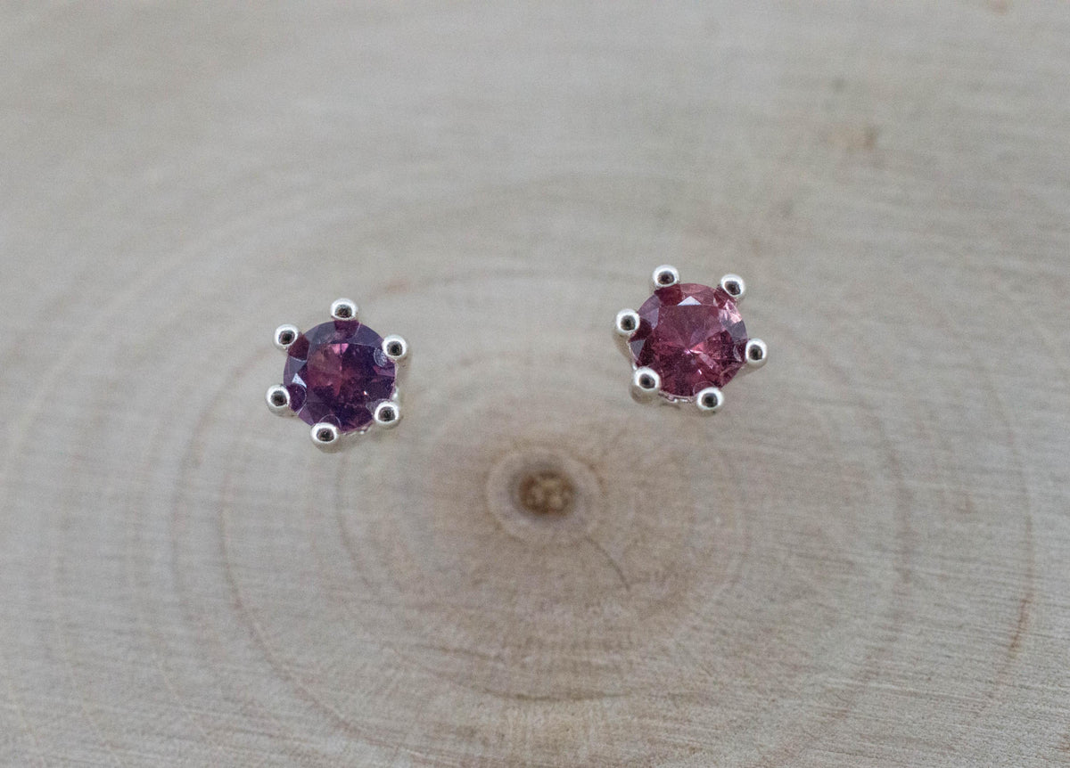 Winza Ruby Sapphire Earrings; Natural Untreated Tanzania Ruby; 0.385cts - Mark Oliver Gems