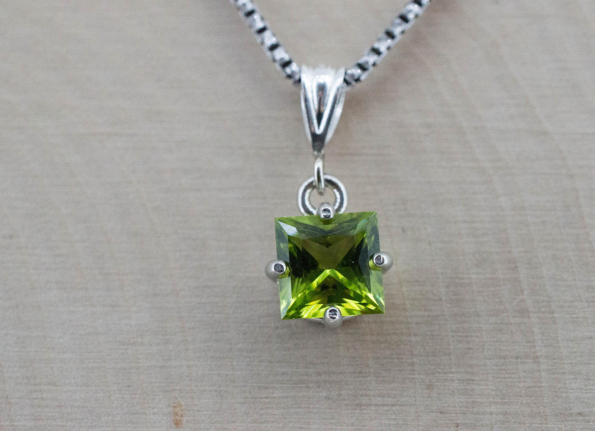 Peridot Pendant; Natural Untreated Tanzania GoGo Peridot; 1.485cts