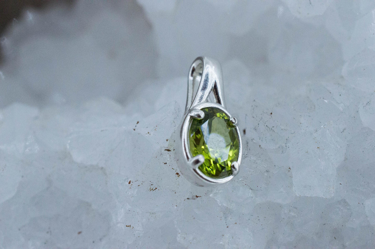Peridot Pendant; Natural Untreated Tanzania GoGo Peridot; 1.930cts