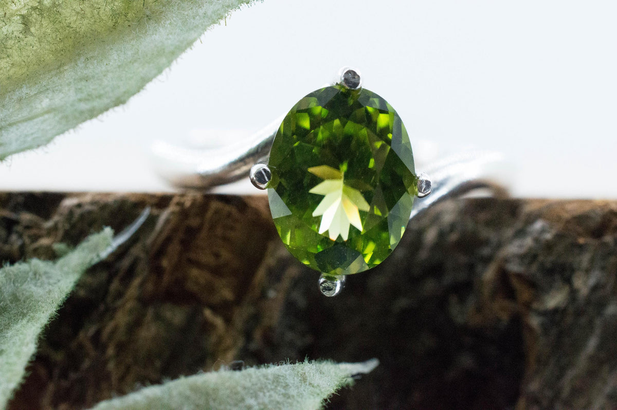 Peridot Ring, Natural Untreated Pakistan Peridot; 2.130cts