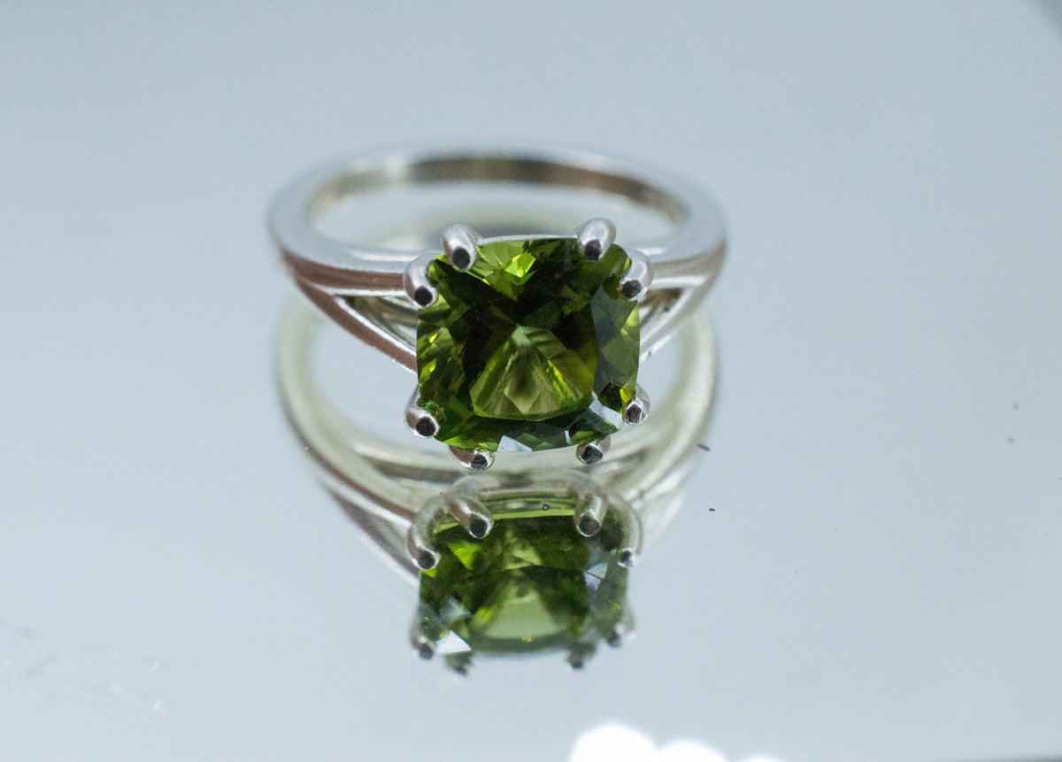 Peridot Ring, Natural Untreated Pakistan Peridot; 3.240cts
