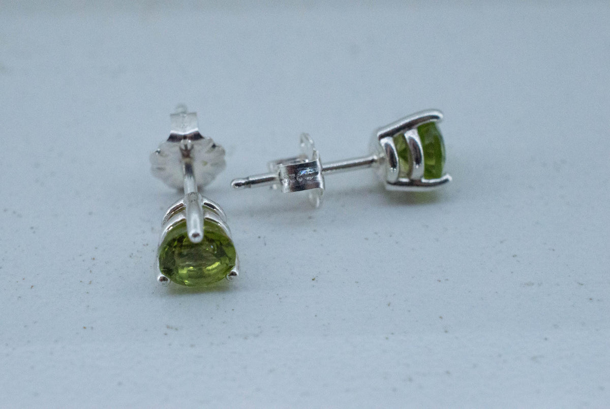 Peridot Earrings; Natural Untreated Arizona Peridot; 1.240cts