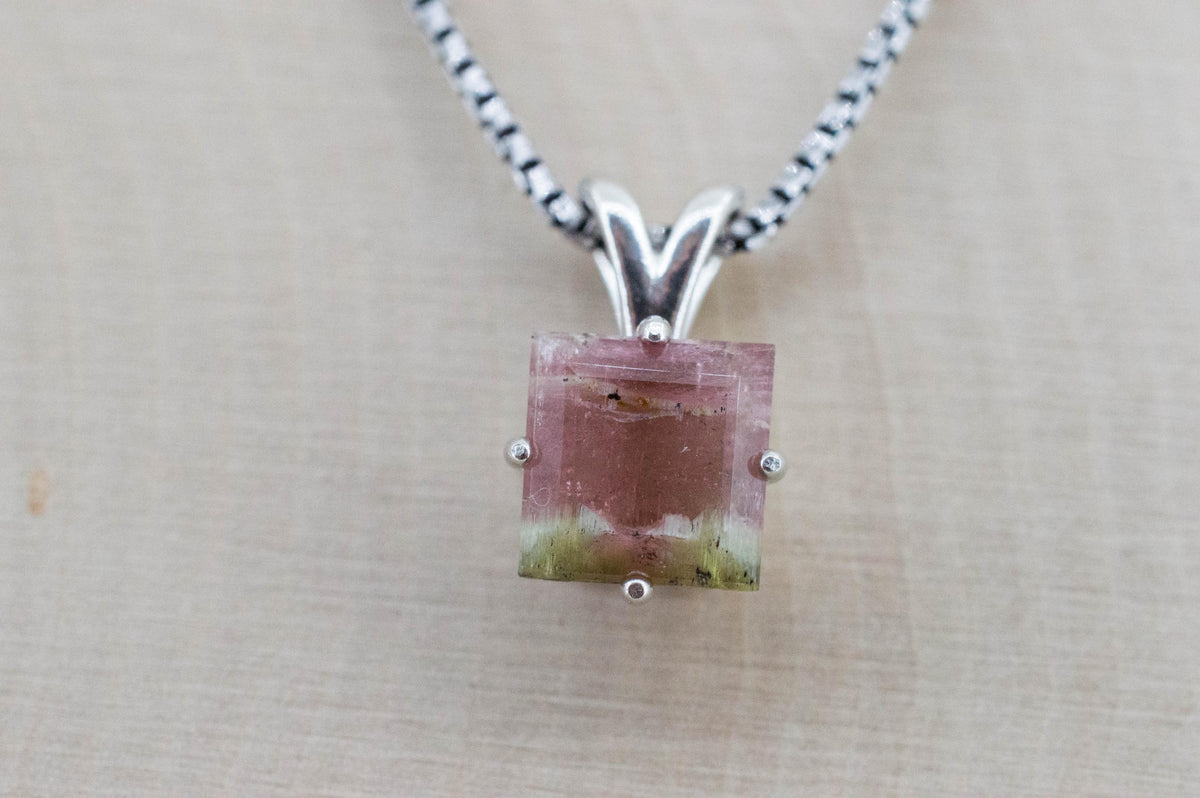 Watermelon Tourmaline Pendant; Natural Untreated Brazil Tourmaline; 2.495cts - Mark Oliver Gems