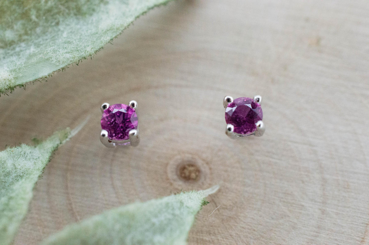 Pink Tourmaline Earrings; Natural Untreated Brazil Pink Tourmaline; 0.315cts - Mark Oliver Gems