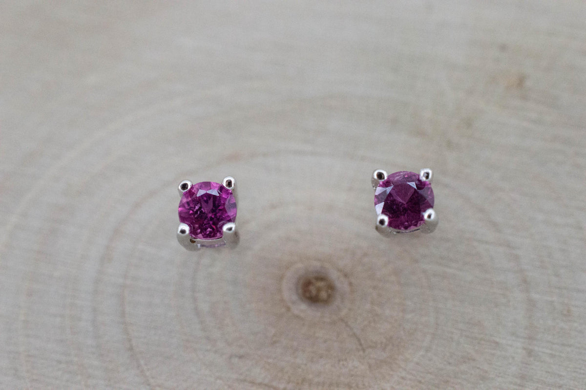 Pink Tourmaline Earrings; Natural Untreated Brazil Pink Tourmaline; 0.315cts - Mark Oliver Gems