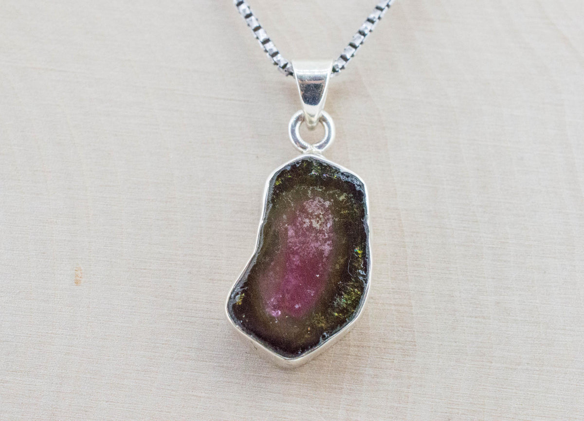 Watermelon Tourmaline Pendant; Natural Untreated Brazil Tourmaline; 5.250cts - Mark Oliver Gems