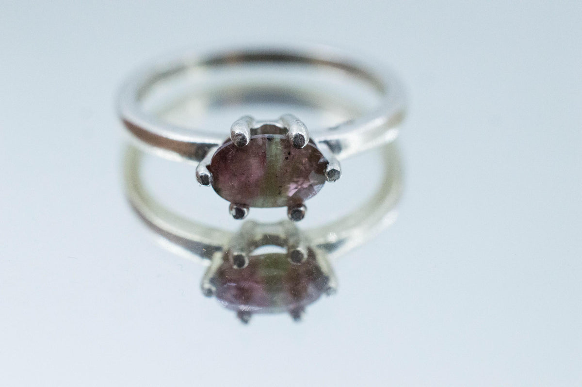 Watermelon Tourmaline Ring; Natural Untreated Brazilian Tourmaline; 0.680cts - Mark Oliver Gems