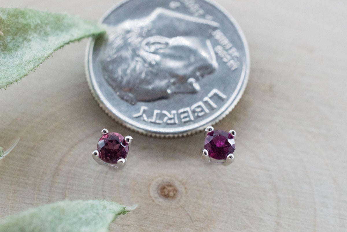 Rubellite Tourmaline Earrings; Natural Untreated Brazilian Tourmaline; 0.305cts - Mark Oliver Gems