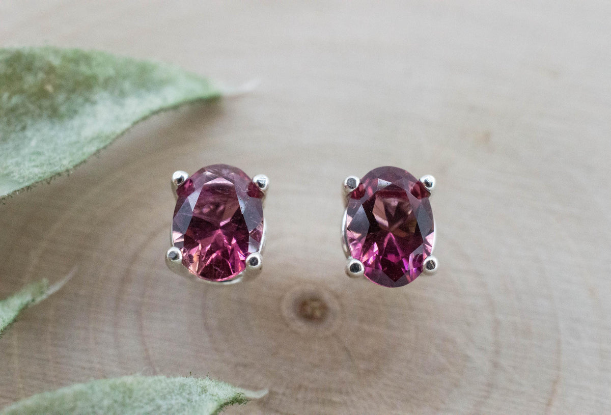 Pink Tourmaline Earrings; Natural Untreated Brazil Peach Tourmaline; 1.575cts - Mark Oliver Gems