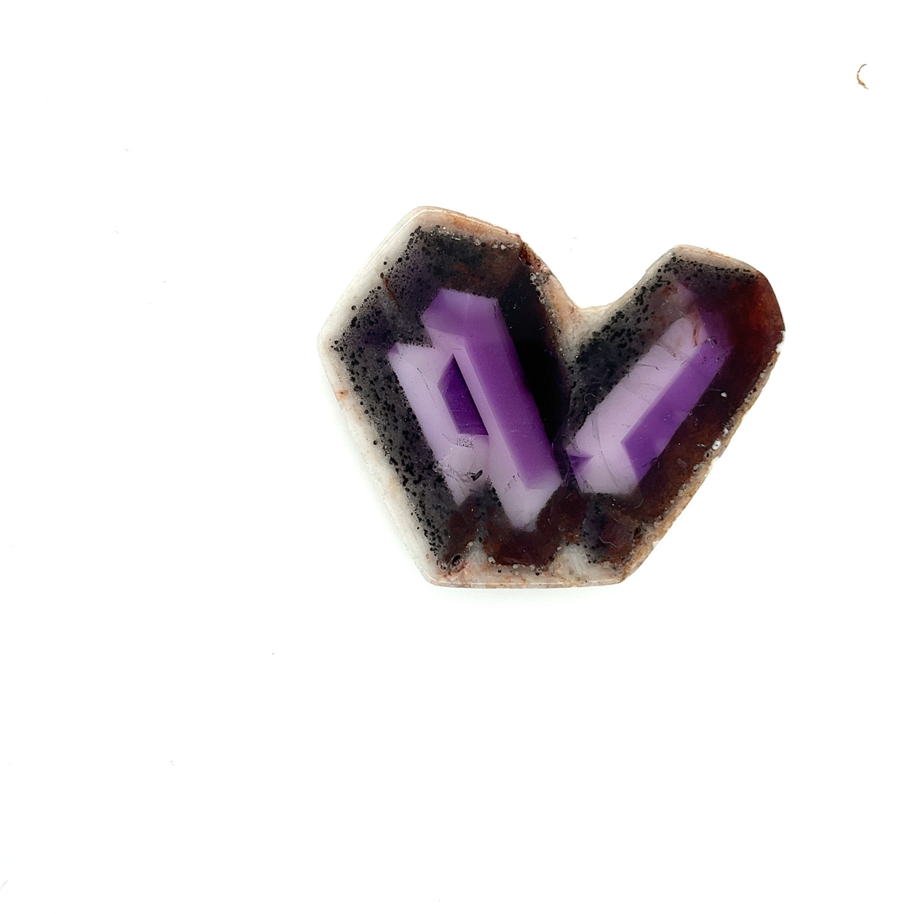 Trapiche Amethyst; Natural Untreated India Amethyst Slice, 18grams - Mark Oliver Gems