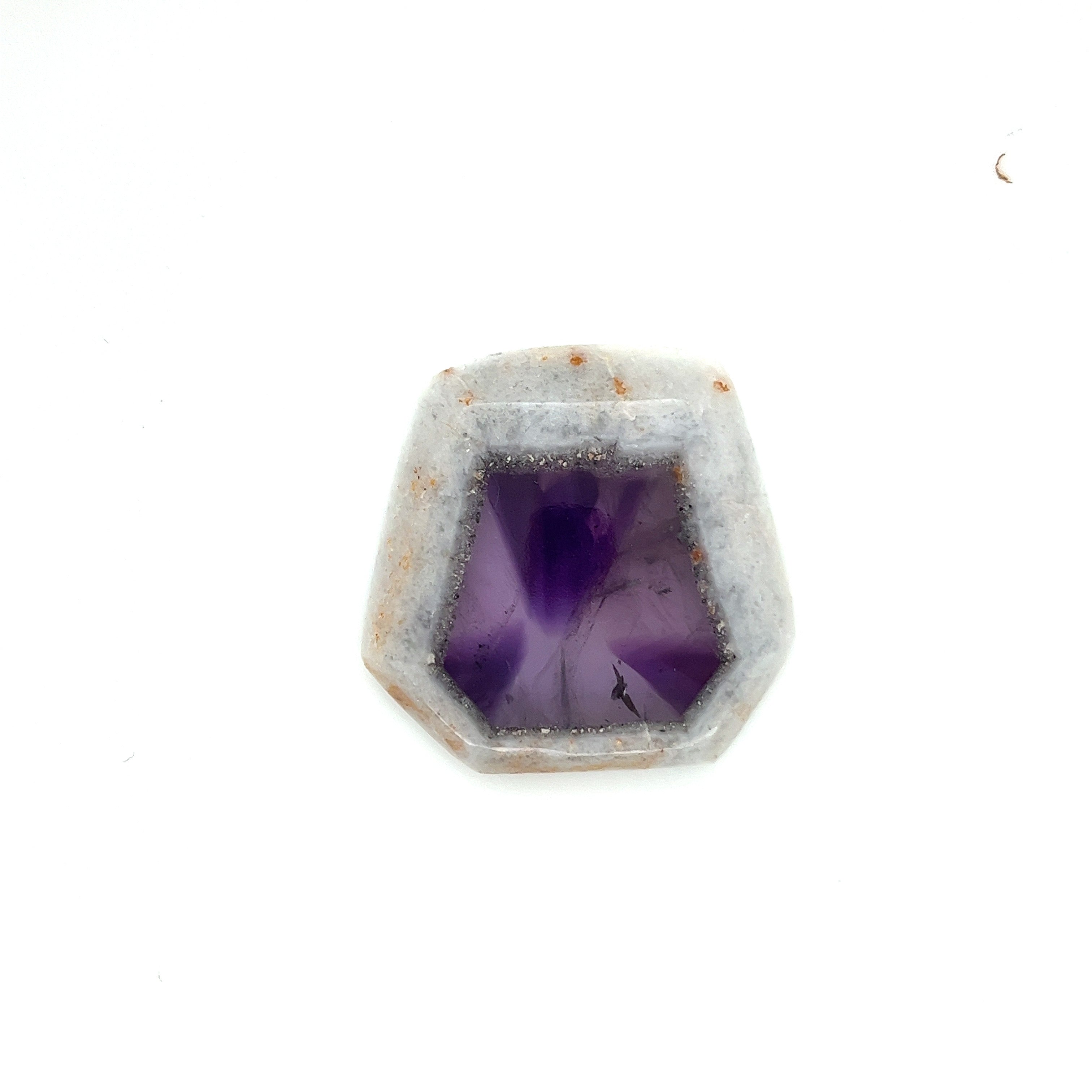 Trapiche Amethyst; Genuine Untreated India Amethyst Slice, 16 grams - Mark Oliver Gems