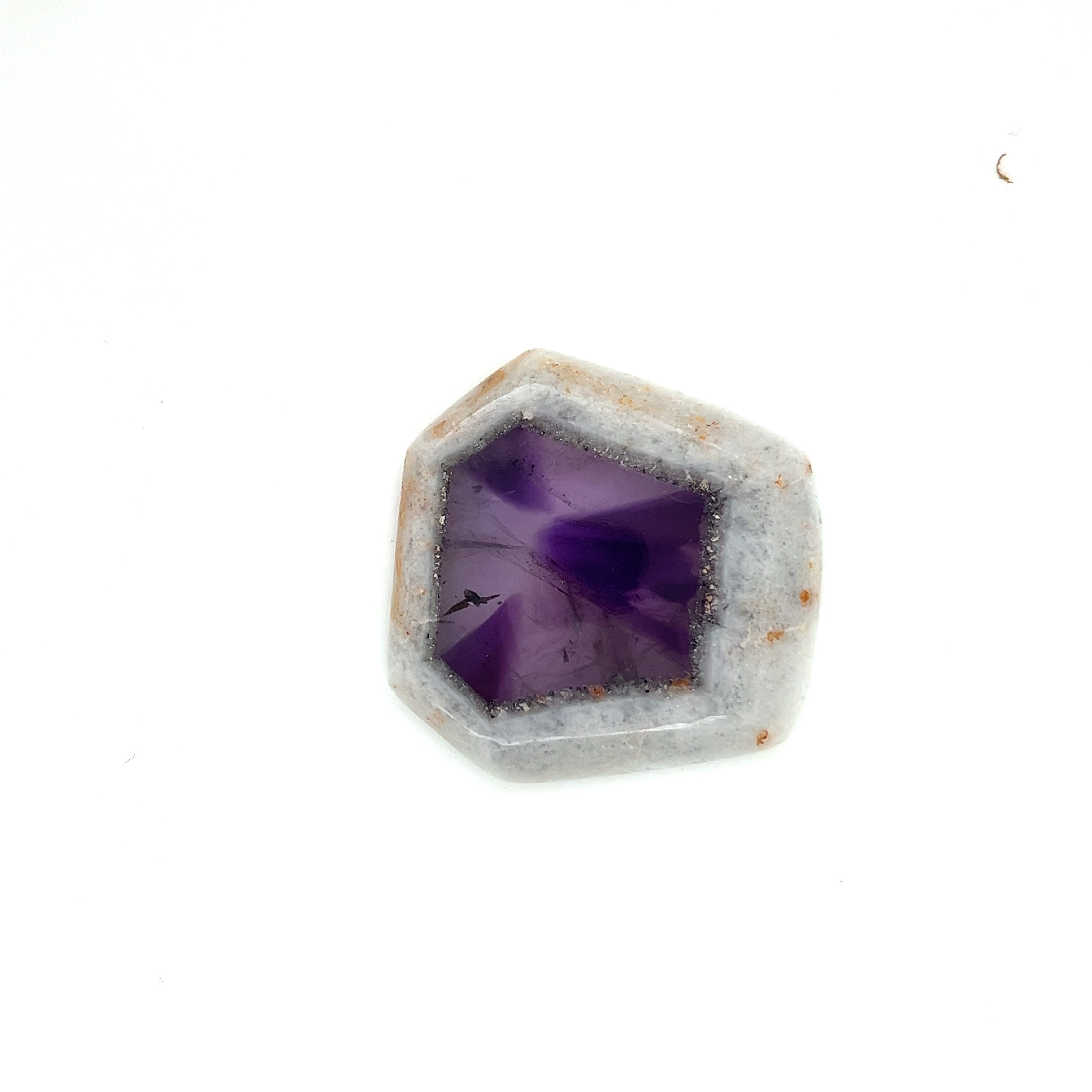Trapiche Amethyst; Genuine Untreated India Amethyst Slice, 16 grams - Mark Oliver Gems