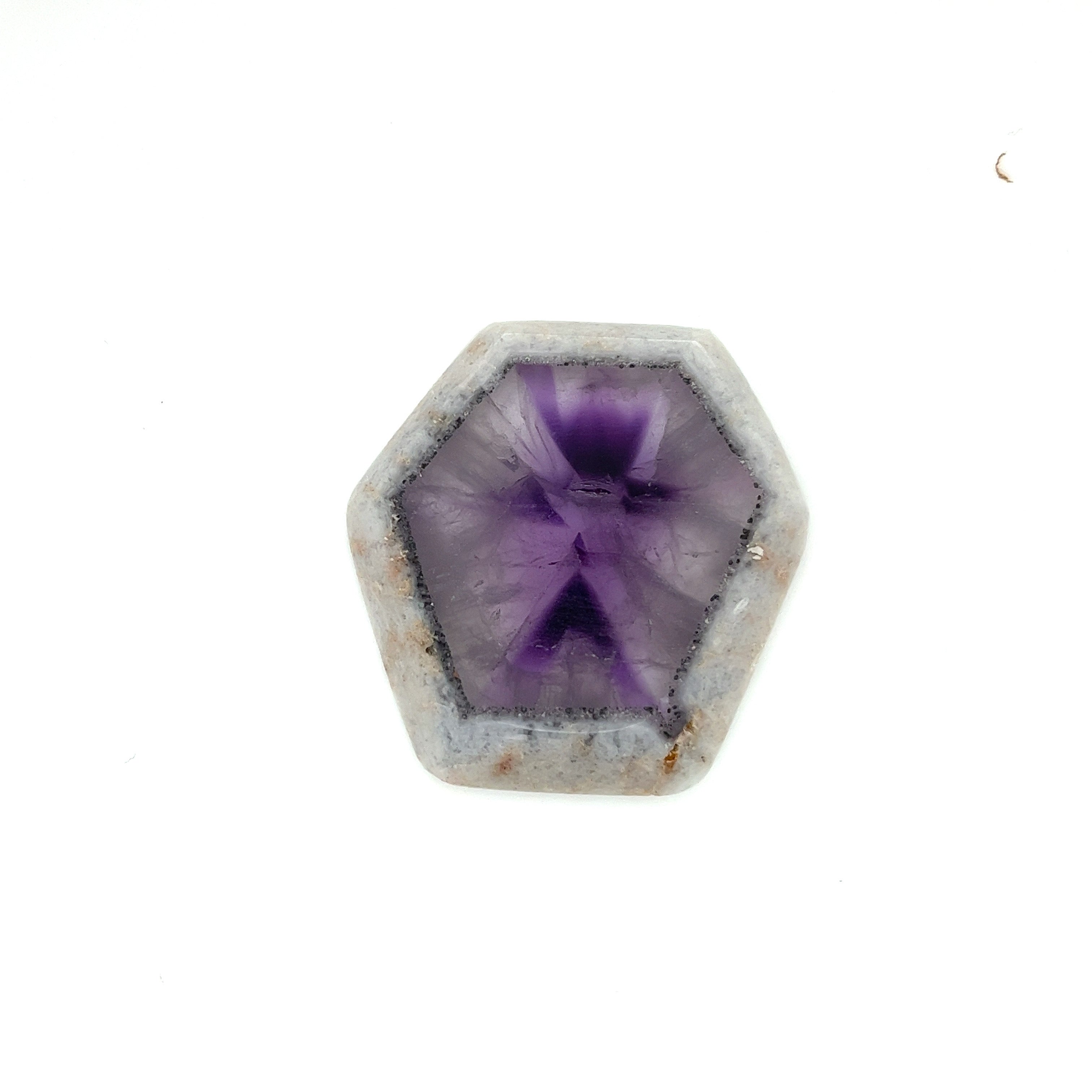 Trapiche Amethyst; Natural Untreated India Amethyst Slice, 18 grams - Mark Oliver Gems