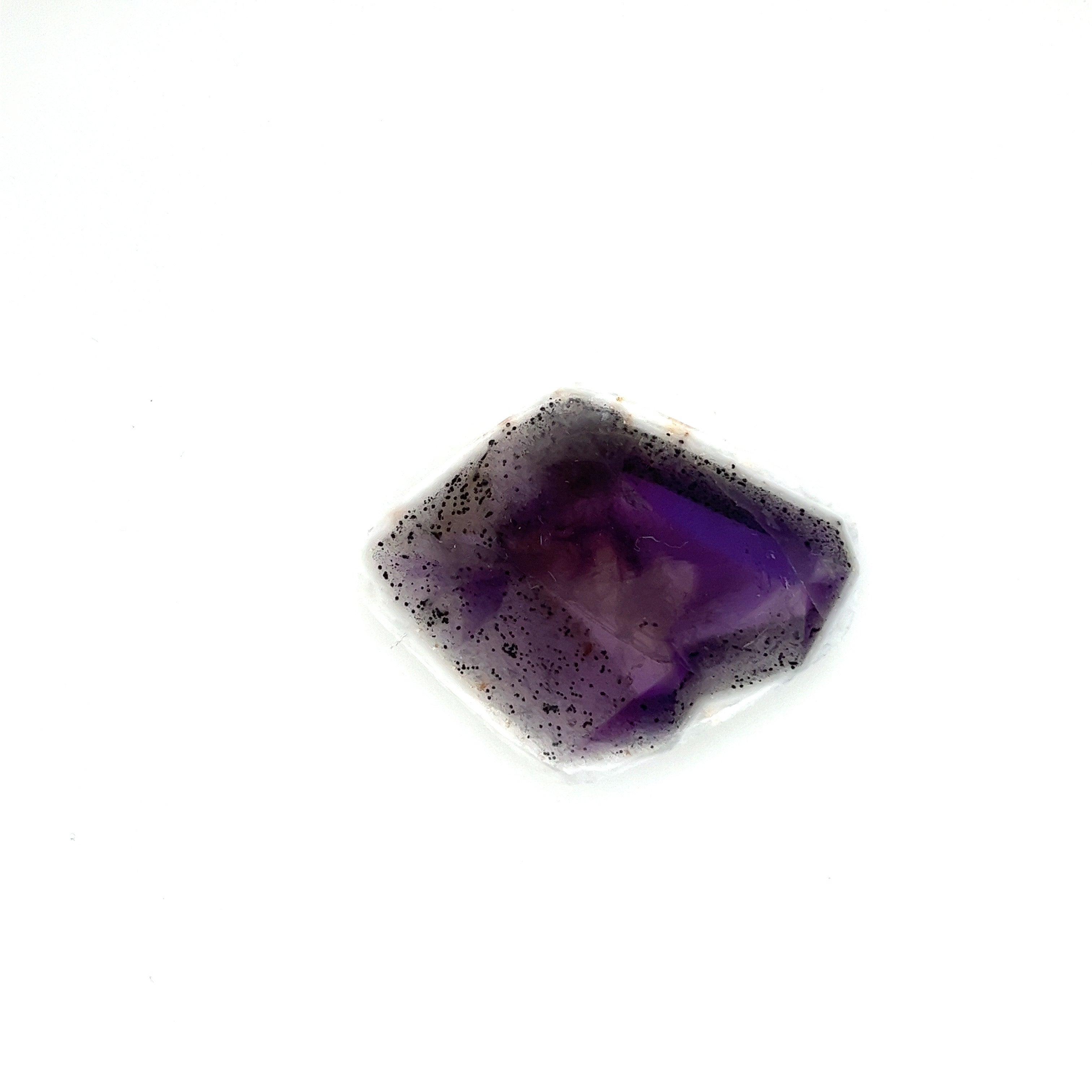 Trapiche Amethyst; Natural Untreated India Amethyst Slice, 14 grams - Mark Oliver Gems