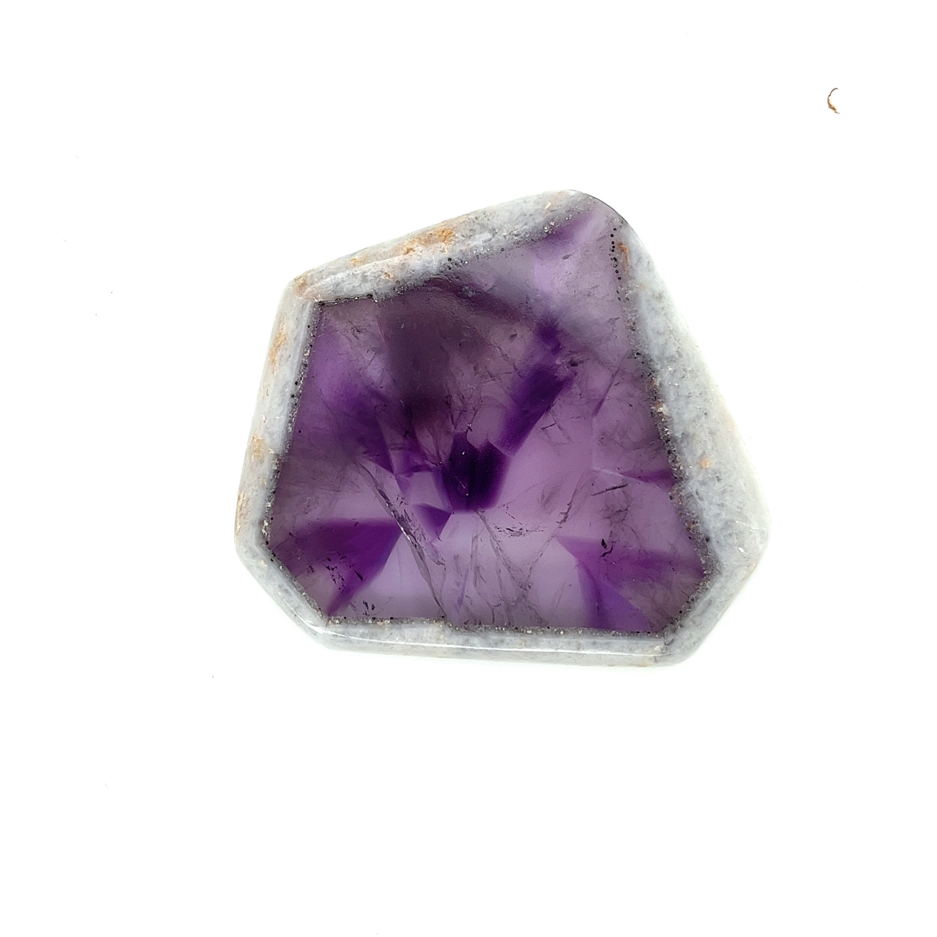 Trapiche Amethyst; Natural Untreated India Amethyst Slice, 27grams - Mark Oliver Gems