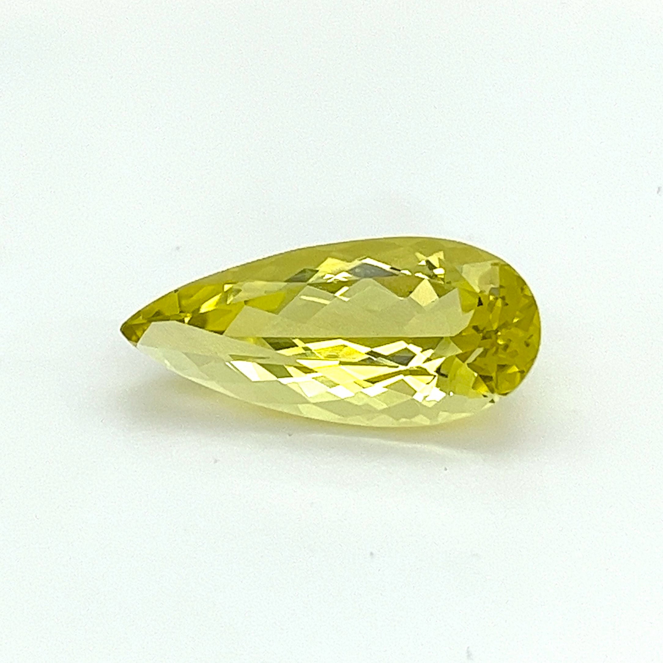 Lemon Quartz Gemstone; Natural Untreated Brazil Quartz, 9.720cts - Mark Oliver Gems