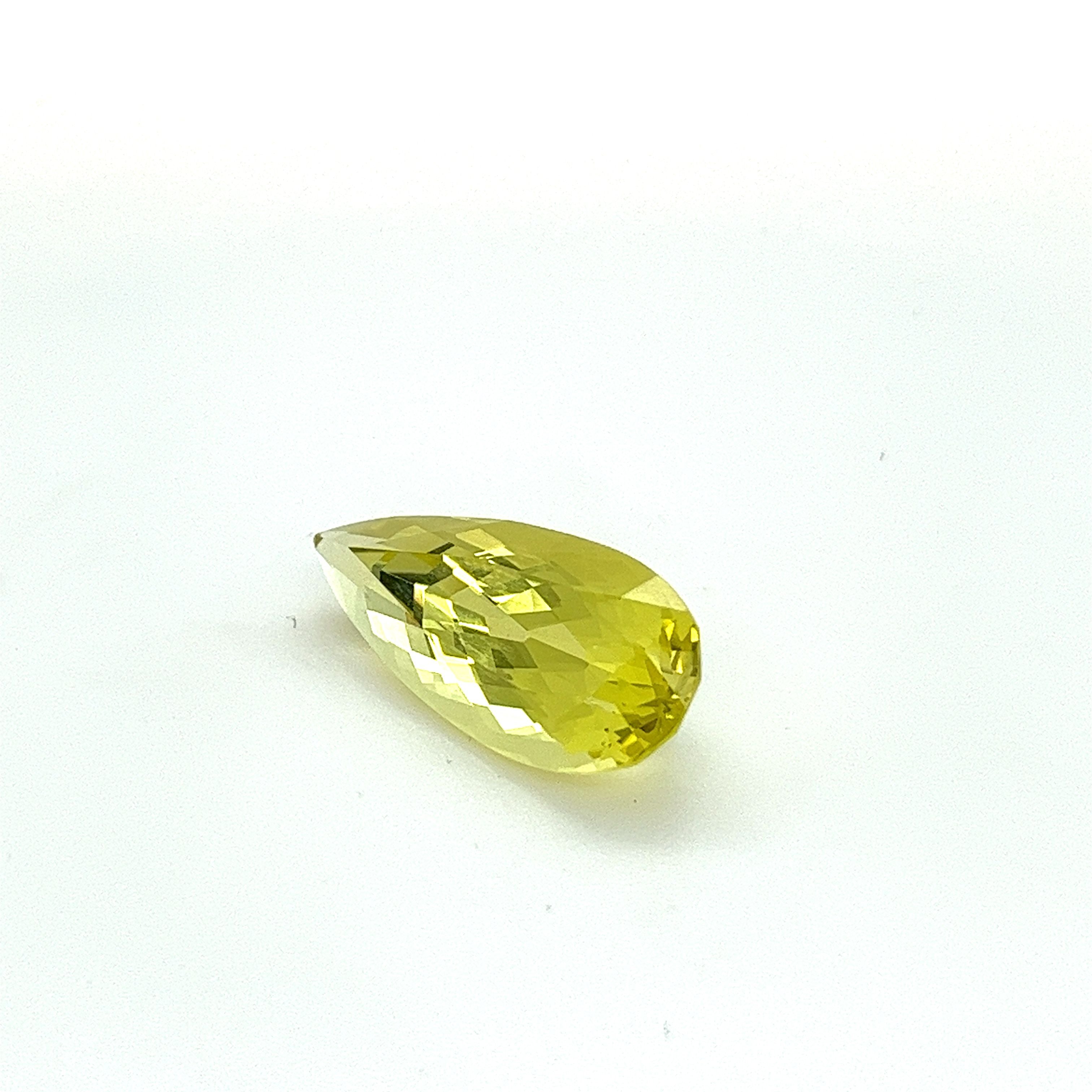Lemon Quartz Gemstone; Natural Untreated Brazil Quartz, 9.720cts - Mark Oliver Gems