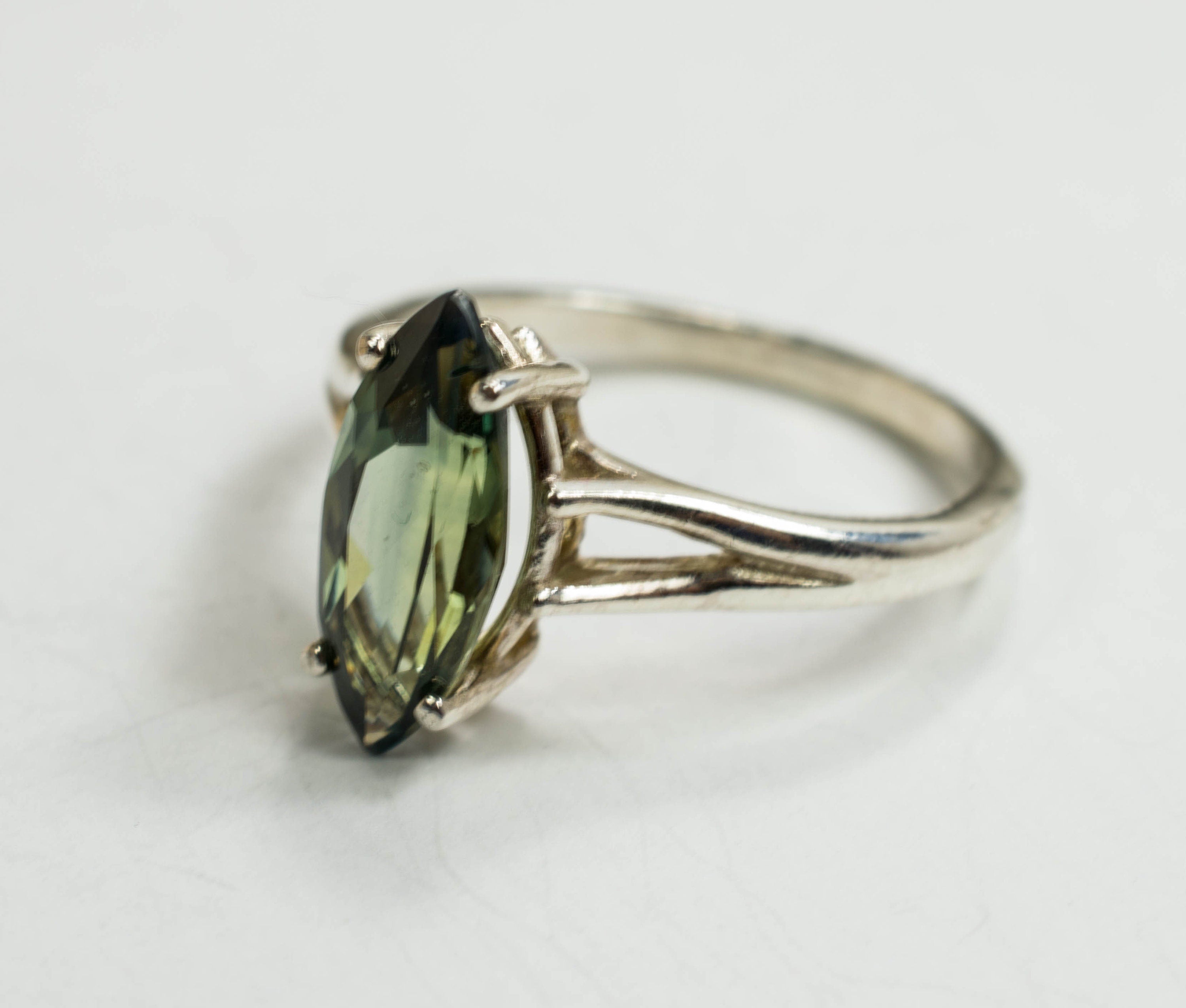 Australian Parti Sapphire Sterling Silver Ring, Genuine Untreated Bi-Colored Sapphire - Mark Oliver Gems