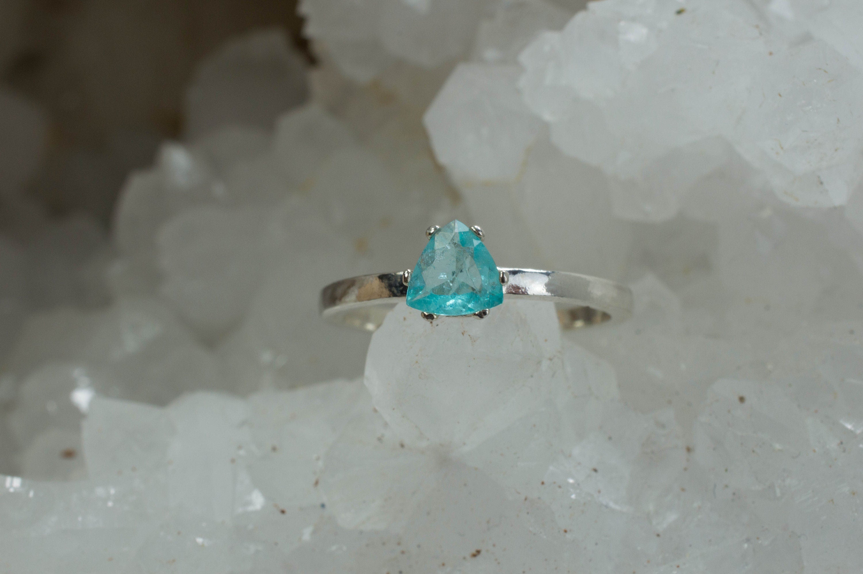 Paraiba Tourmaline Ring; Genuine Untreated Brazilian Tourmaline - Mark Oliver Gems