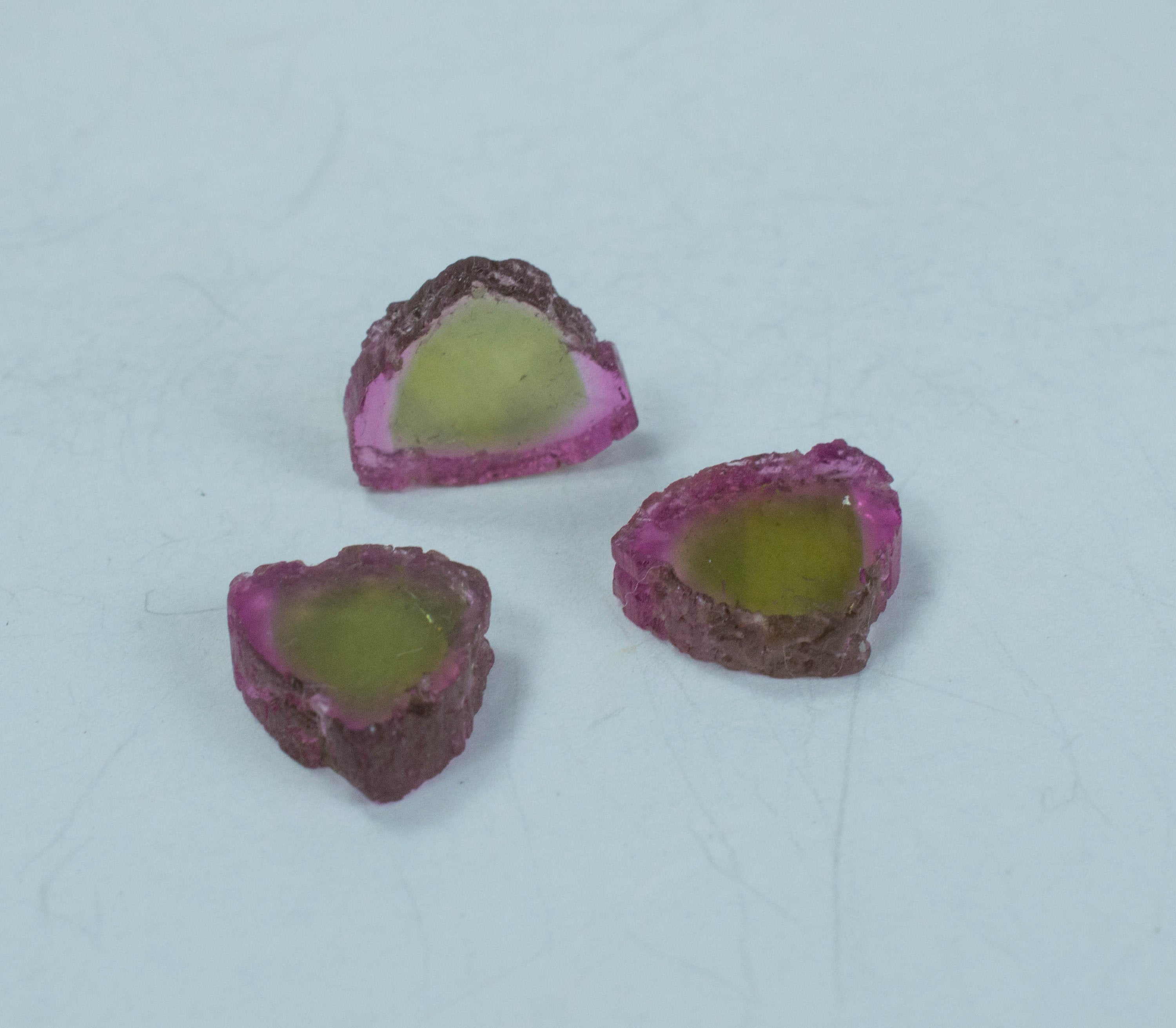 Watermelon Tourmaline Slices; Genuine Untreated Brazilian Tourmaline - Mark Oliver Gems
