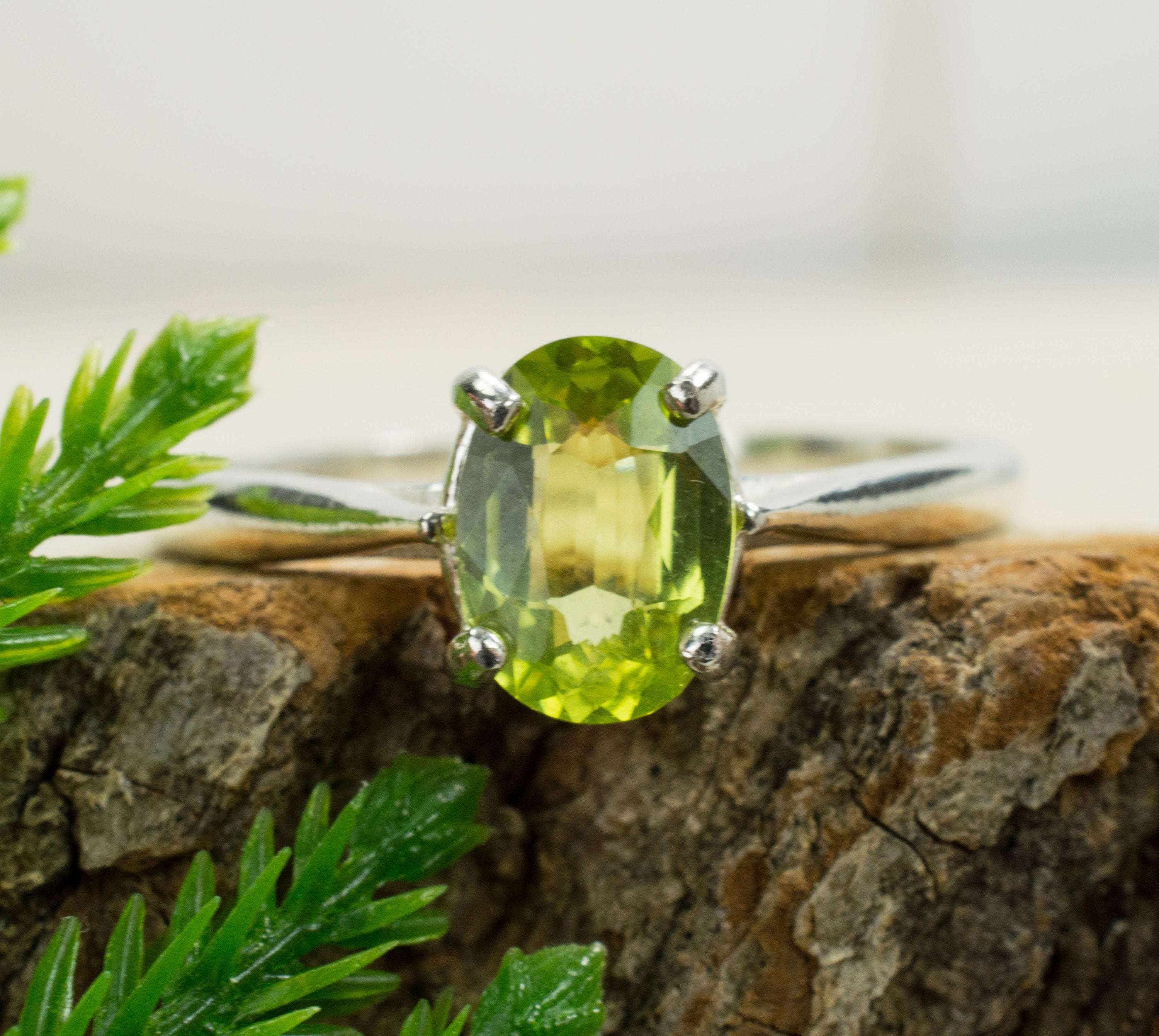 Enstatite Sterling Silver Ring; Genuine Untreated Cameroon Enstatite - Mark Oliver Gems