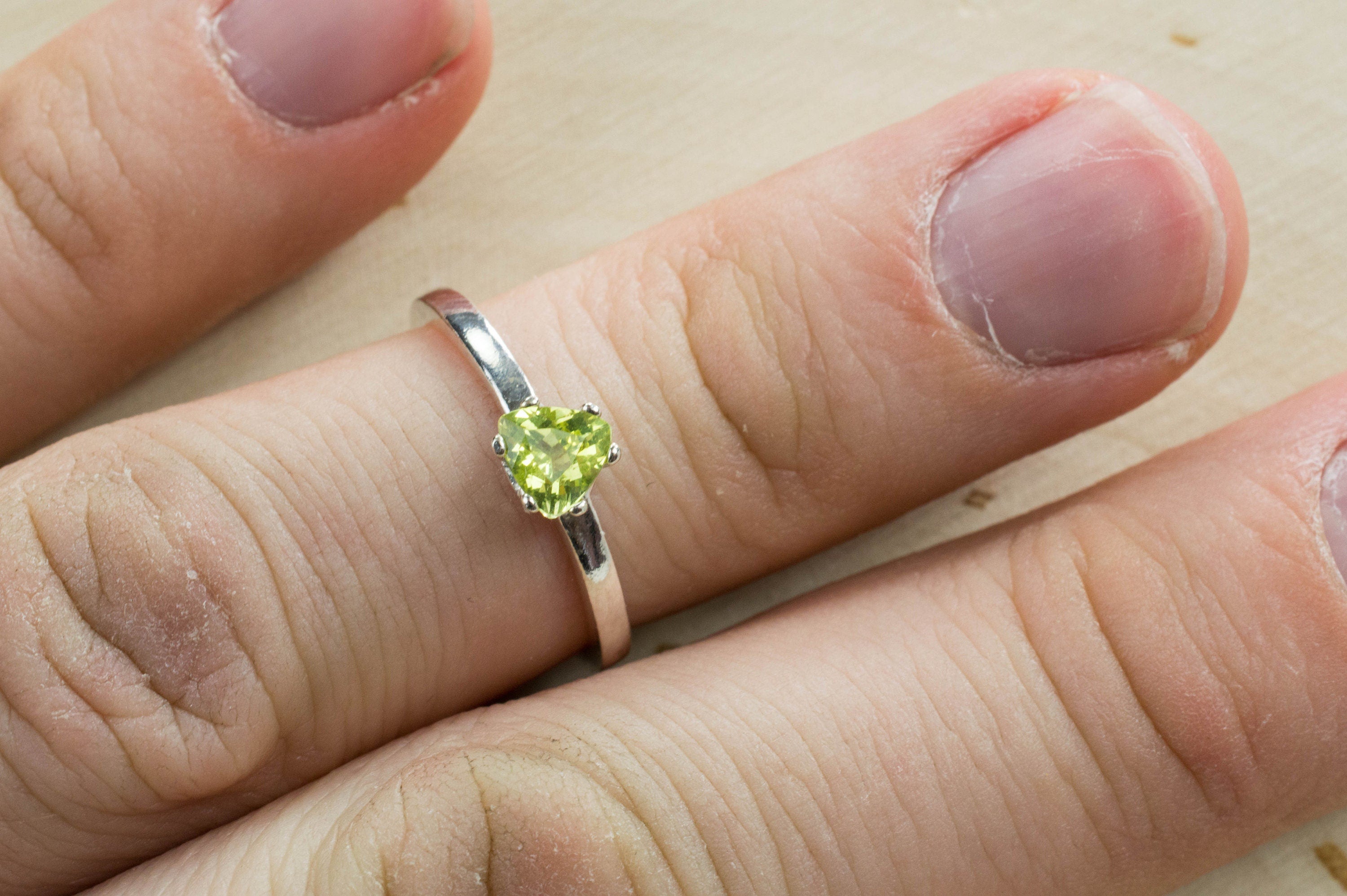 Enstatite Sterling Silver Ring; Genuine Untreated Cameroon Enstatite - Mark Oliver Gems