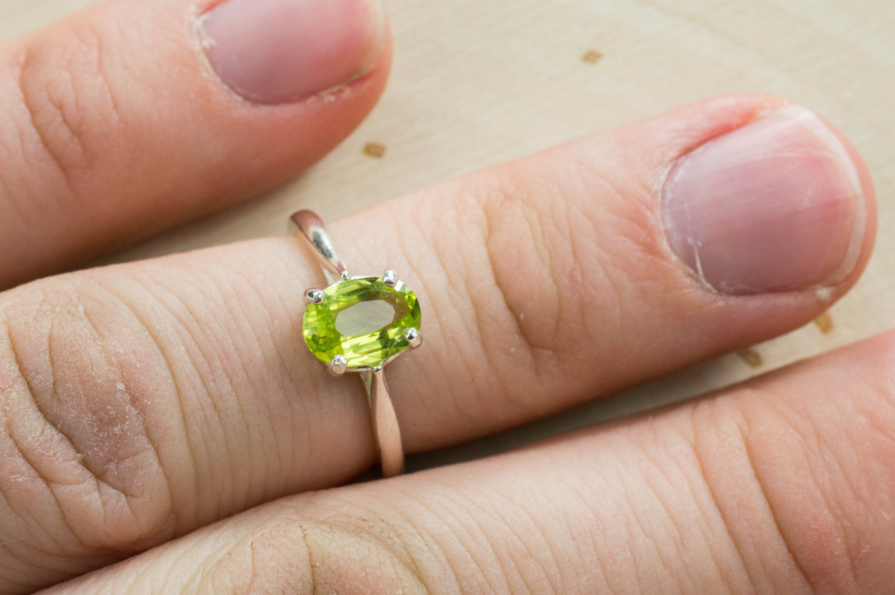 Enstatite Sterling Silver Ring; Genuine Untreated Cameroon Enstatite - Mark Oliver Gems