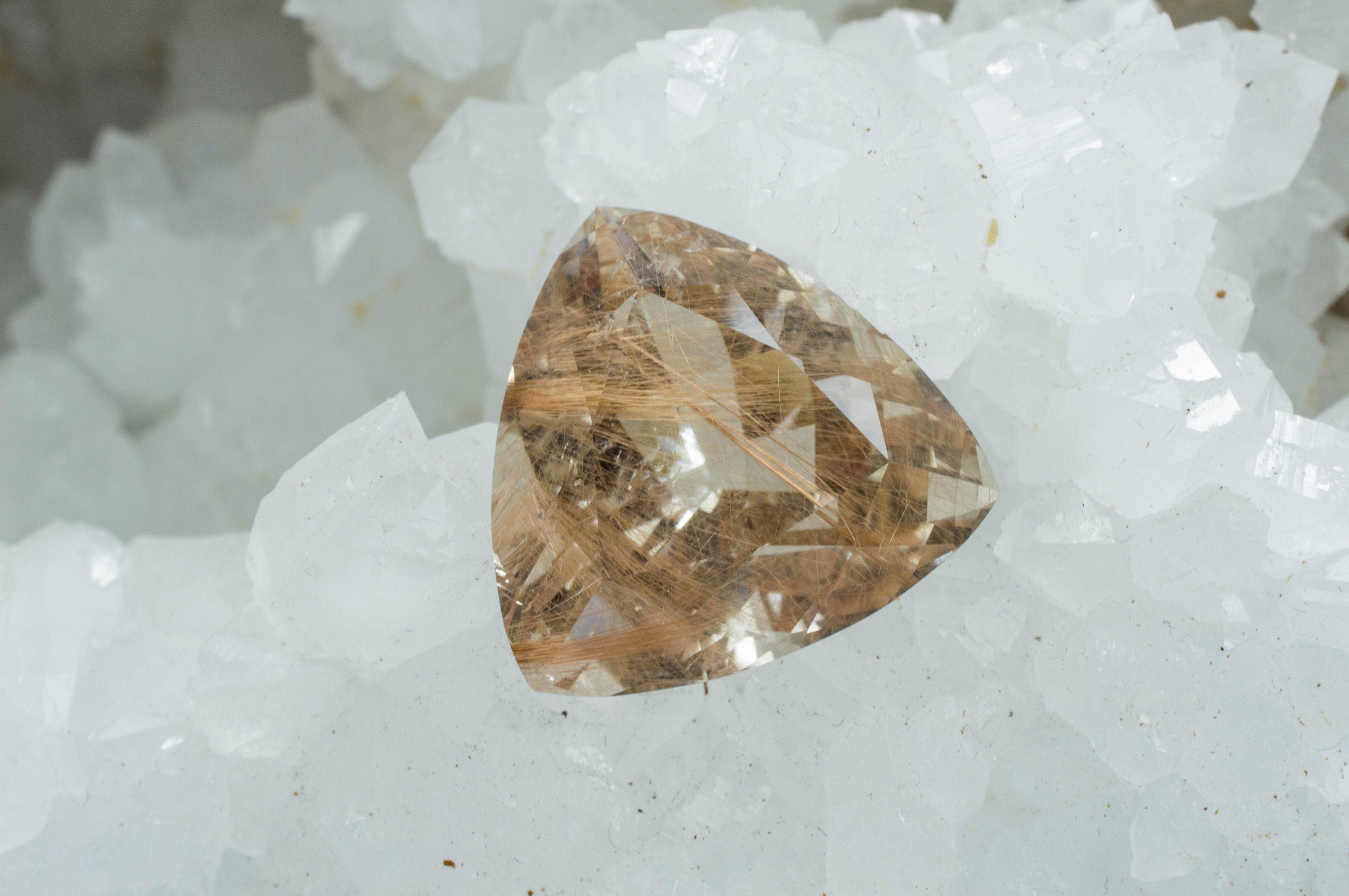 Rutilate Quartz; Genuine Untreated Brazilian Quartz - Mark Oliver Gems