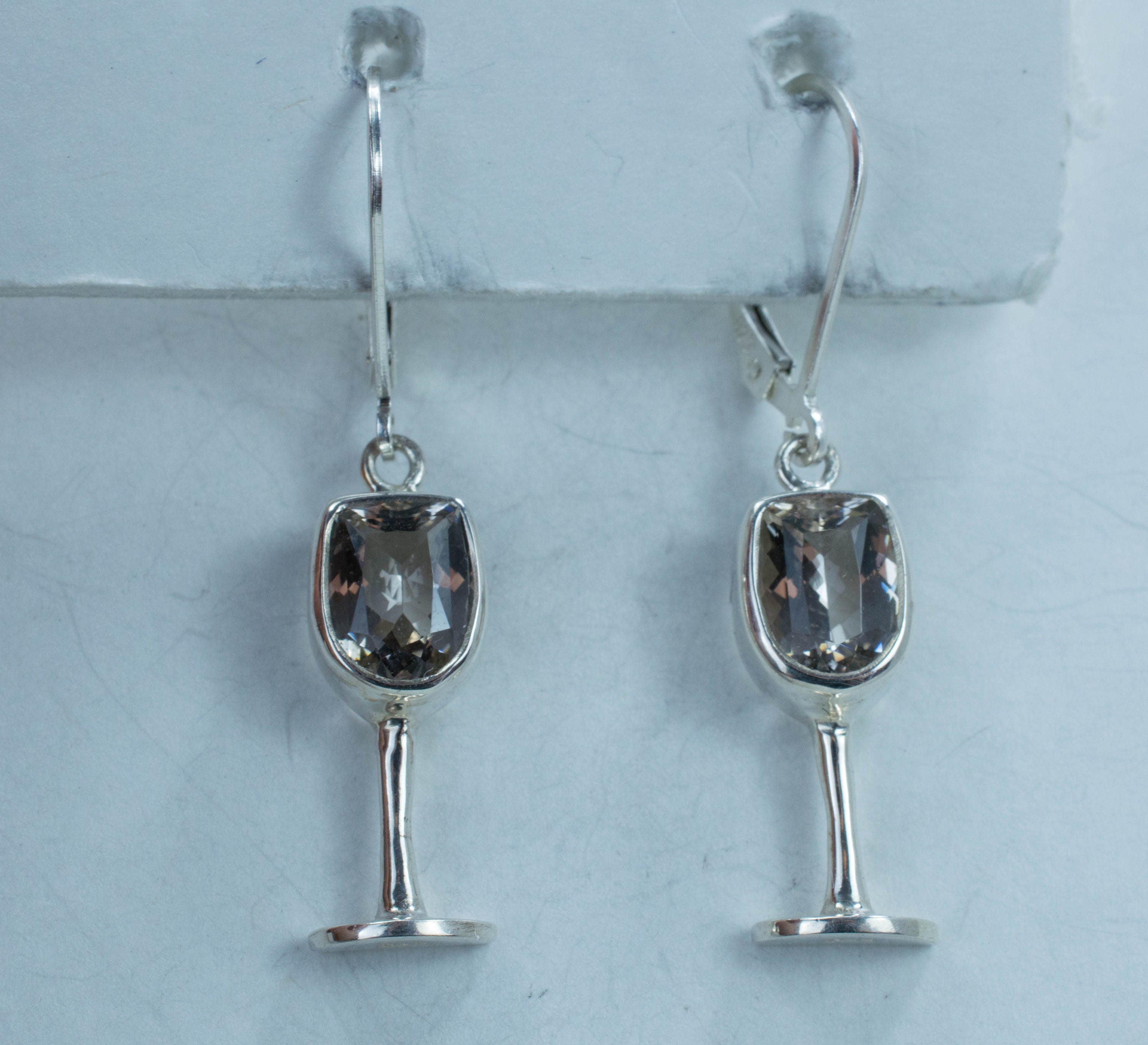 Tanzanian Quartz Sterling Silver Earrings; Genuine Untreated Mondo Quartz; Quartz Earrings; Wine Jewelry - Mark Oliver Gems