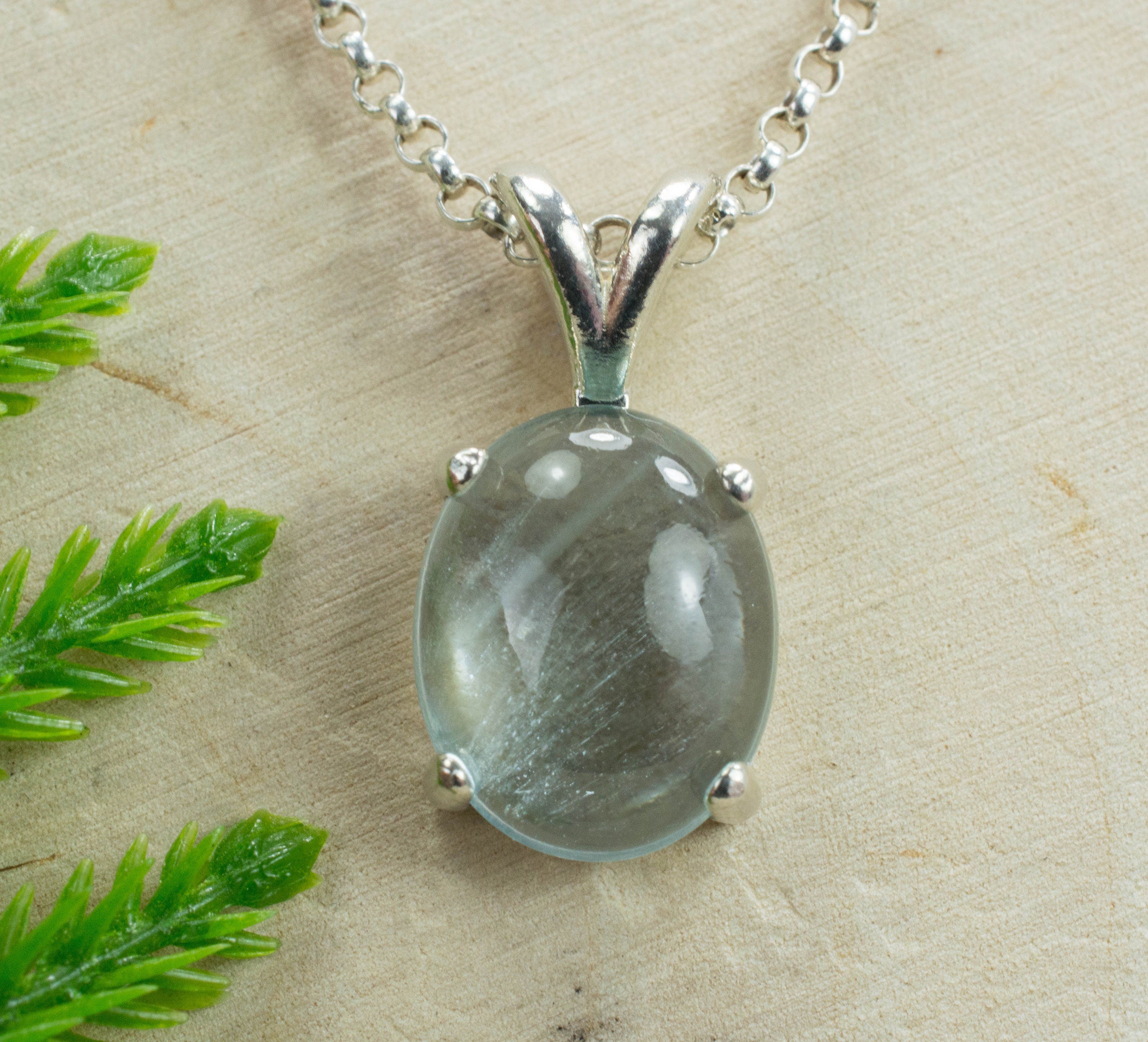 Aquamarine Sterling Silver Pendant; Genuine Untreated Madagascan Aquamarine - Mark Oliver Gems