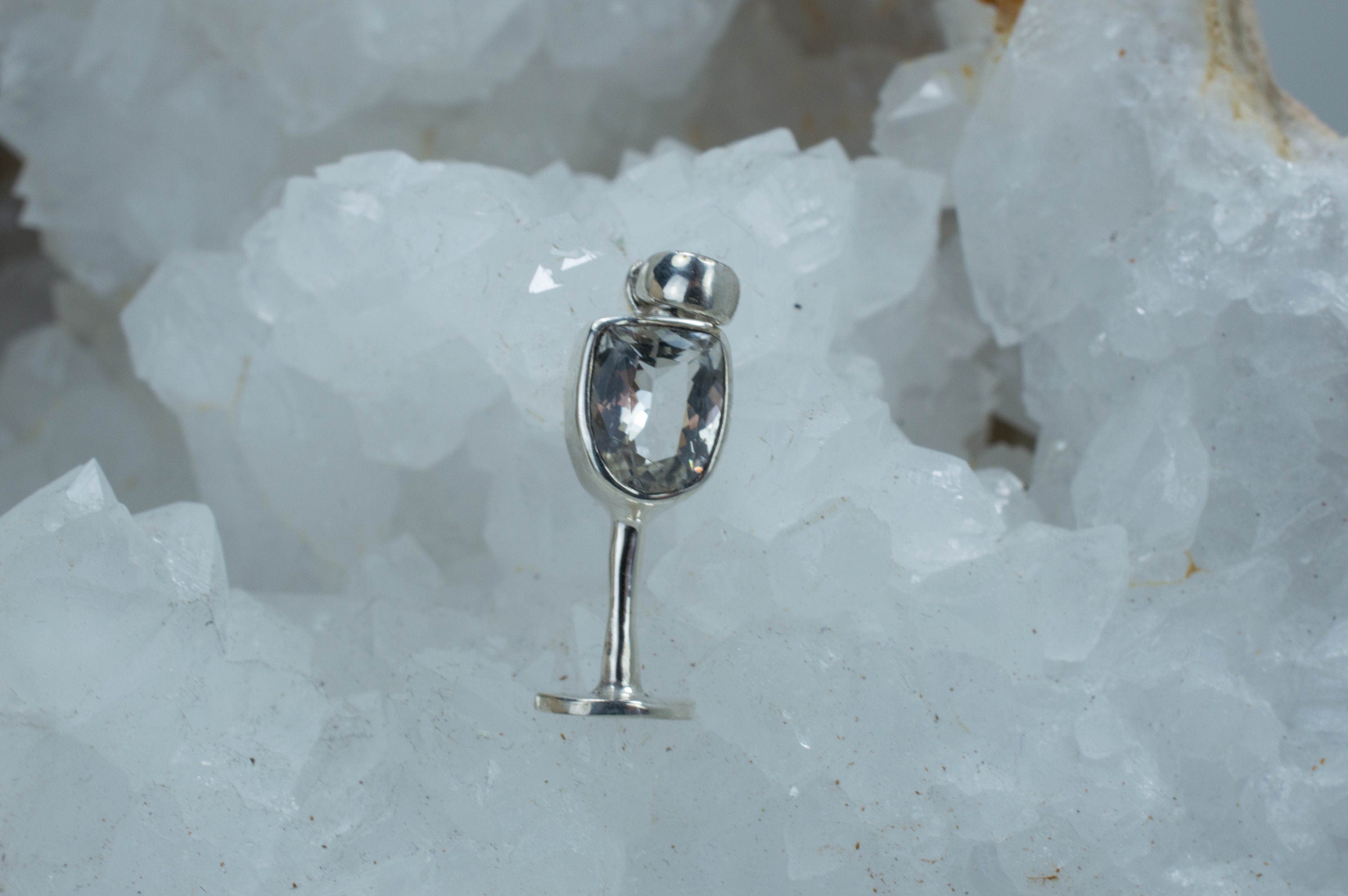 Tanzanian Quartz Sterling Silver Pendant; Genuine Untreated Mondo Quartz; Quartz Pendant - Mark Oliver Gems