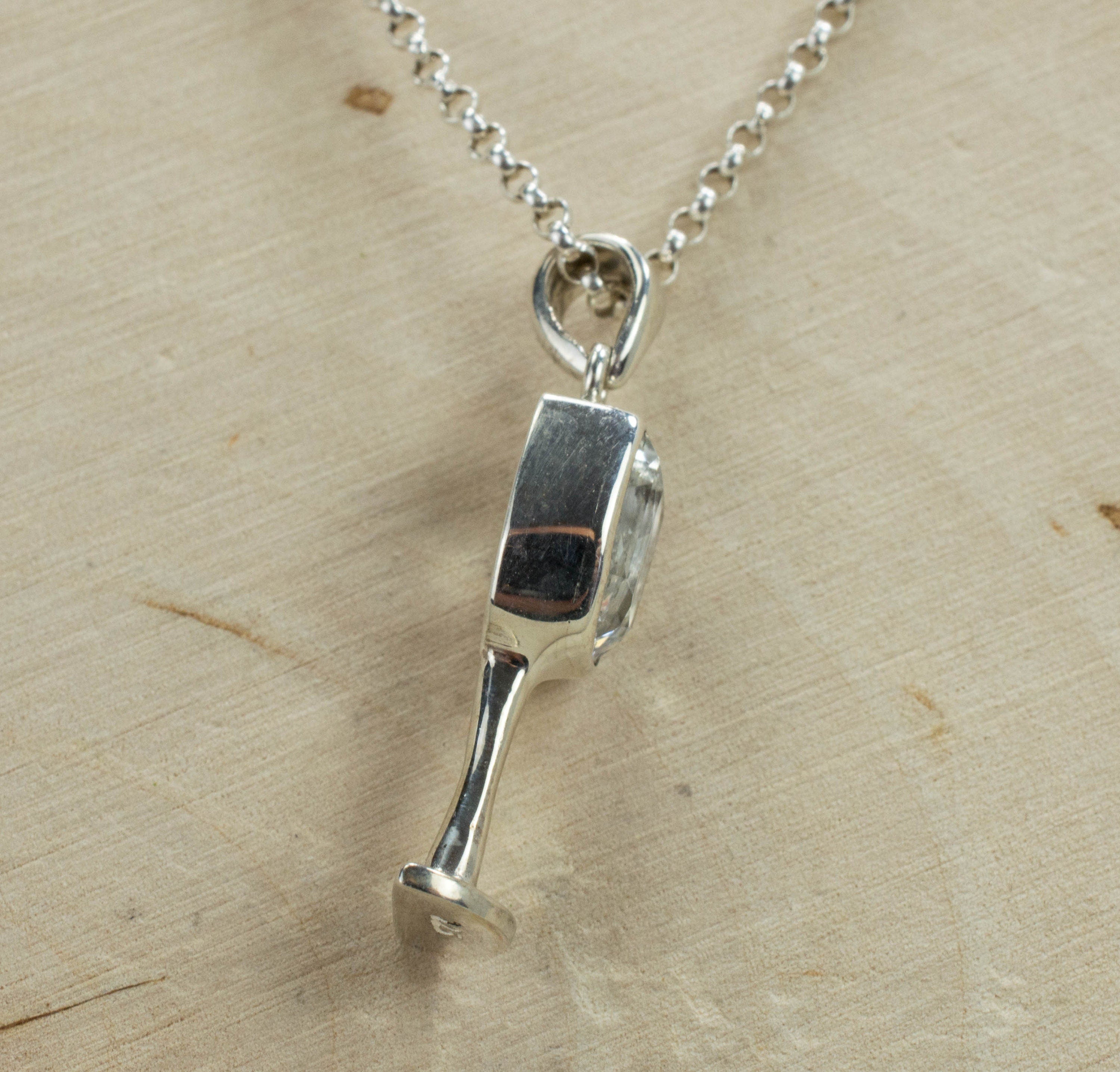 Tanzanian Quartz Sterling Silver Pendant; Genuine Untreated Mondo Quartz; Quartz Pendant - Mark Oliver Gems