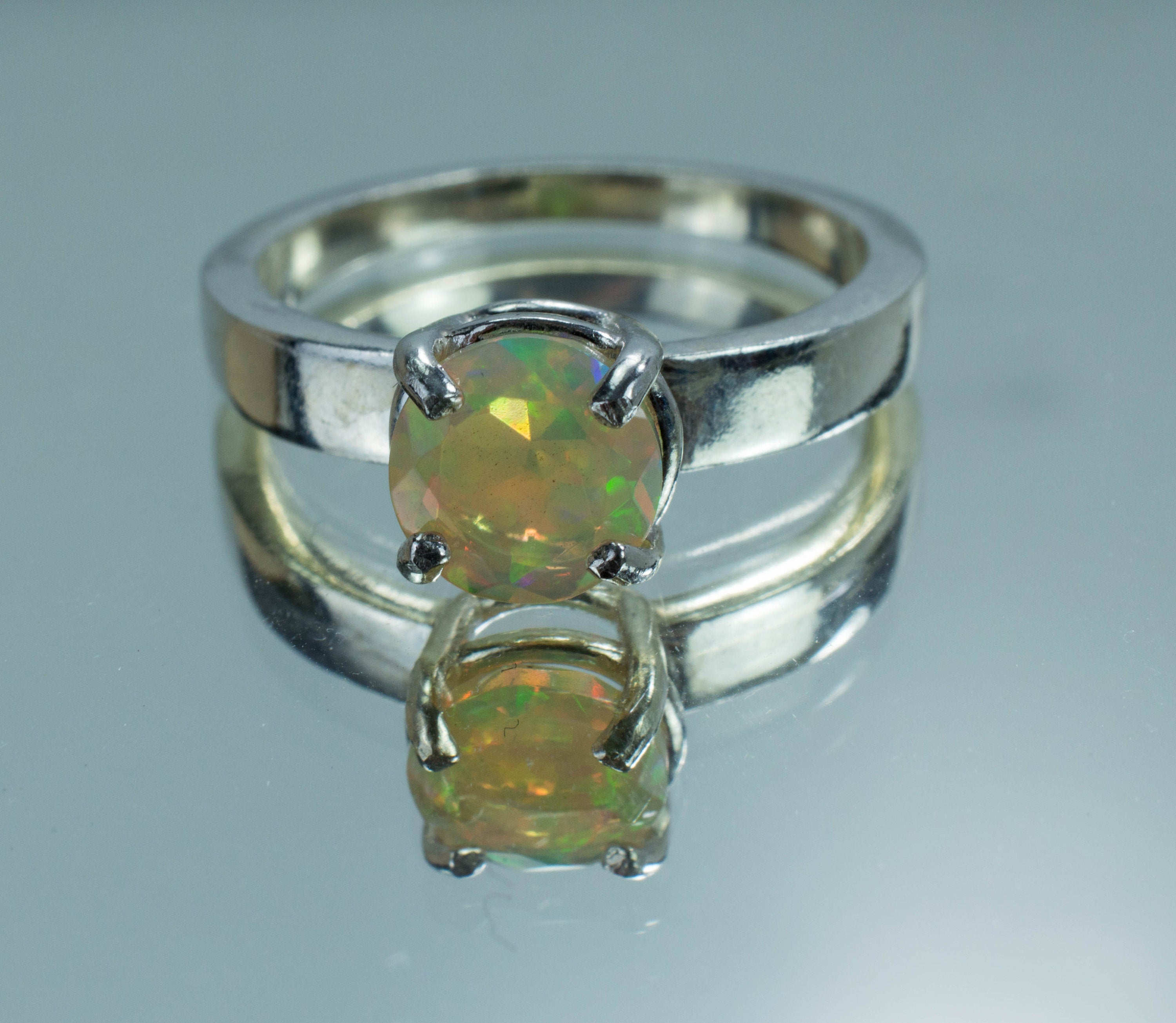 Ethiopian Opal Ring, Genuine Untreated Welo Opal; 1.010cts - Mark Oliver Gems