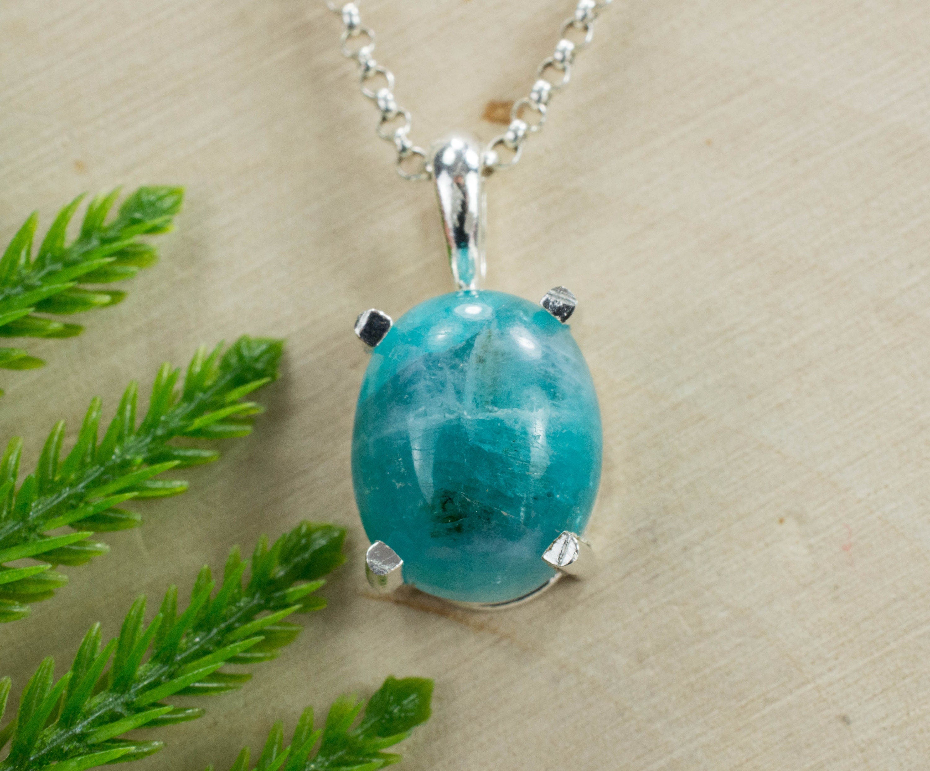 Paraiba Tourmaline in Quartz Sterling Silver Pendant; Genuine Untreated Brazilian Tourmaline and Quartz; Paraiba Tourmaline Pendant - Mark Oliver Gems